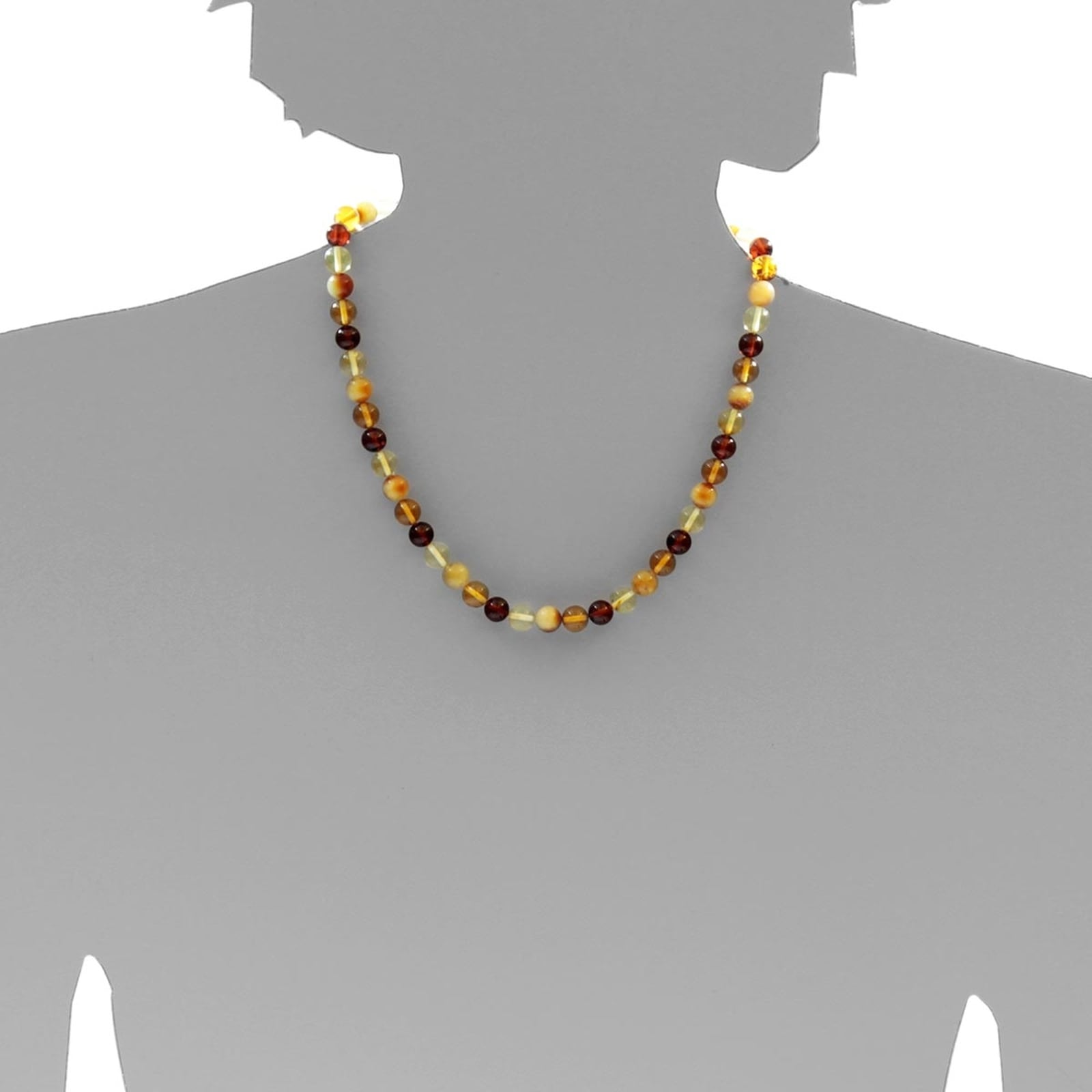 OSTSEE-SCHMUCK Kette ohne Anhänger »- Kugel 8 mm - Bernstein -,«