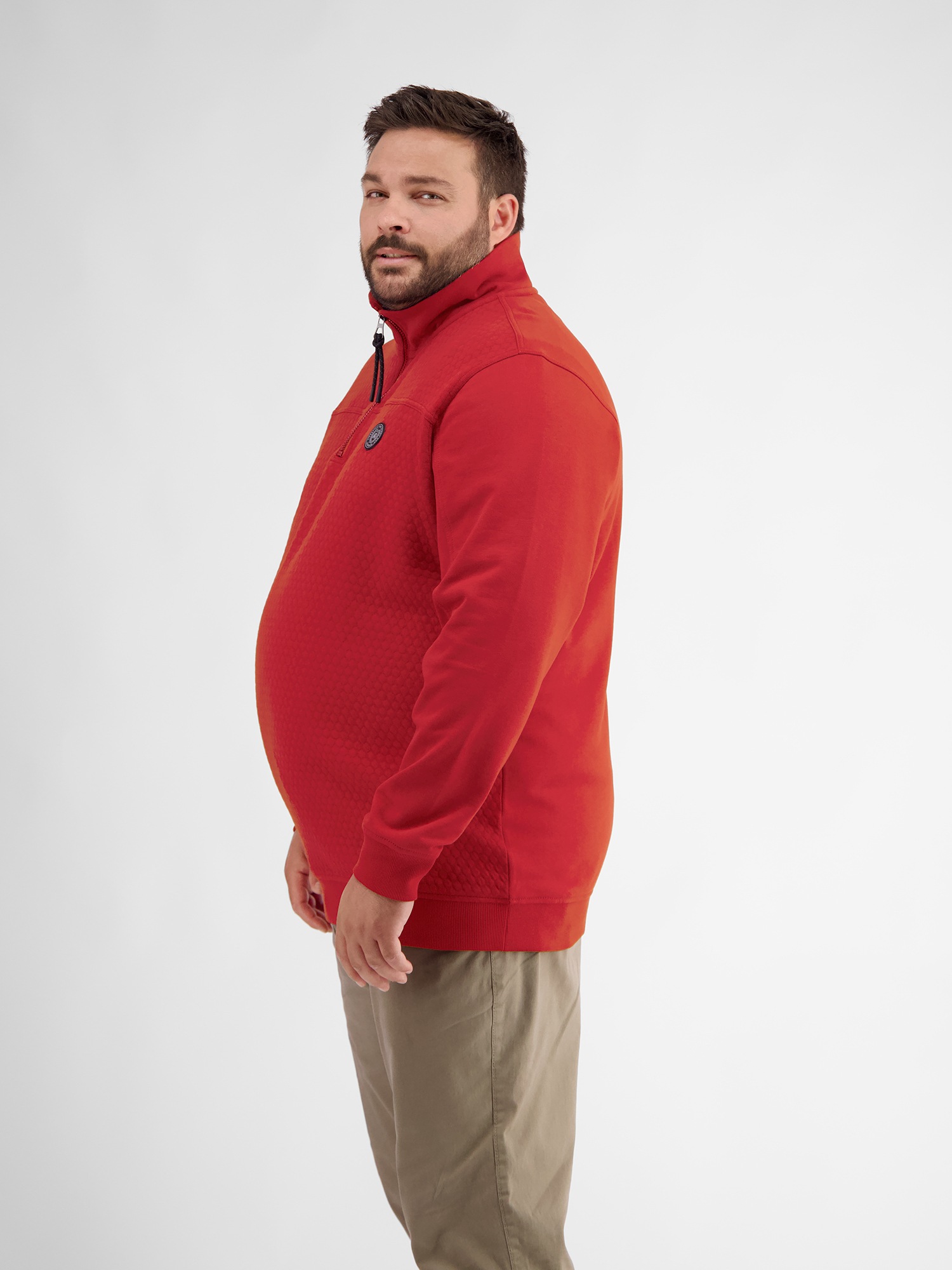 LERROS Sweatshirt »LERROS Sweat-Troyer mit Steppnähten«