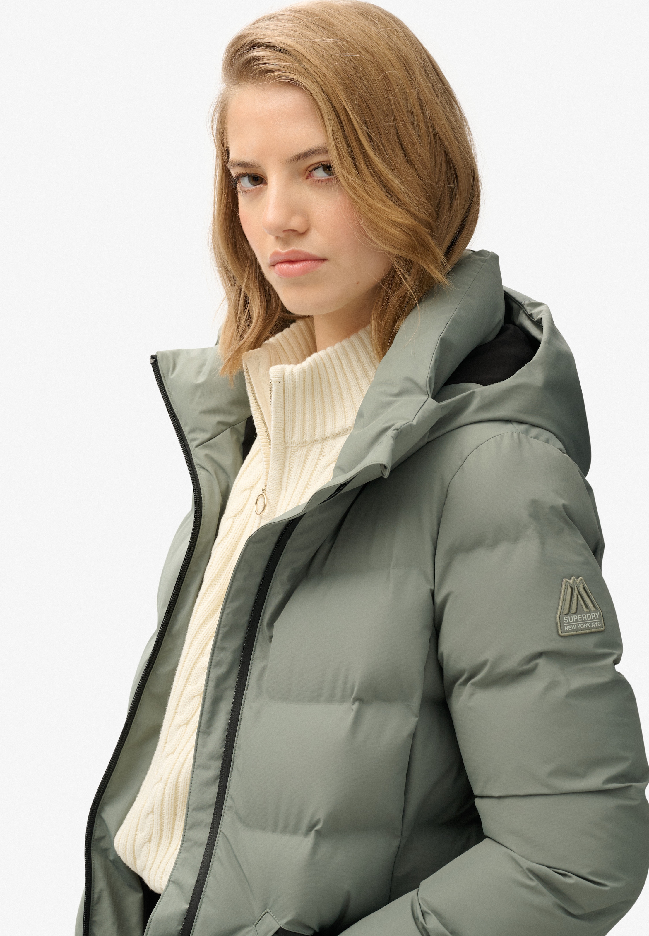 Superdry Steppjacke »CITY MID PADDED JACKET« mit Kapuze