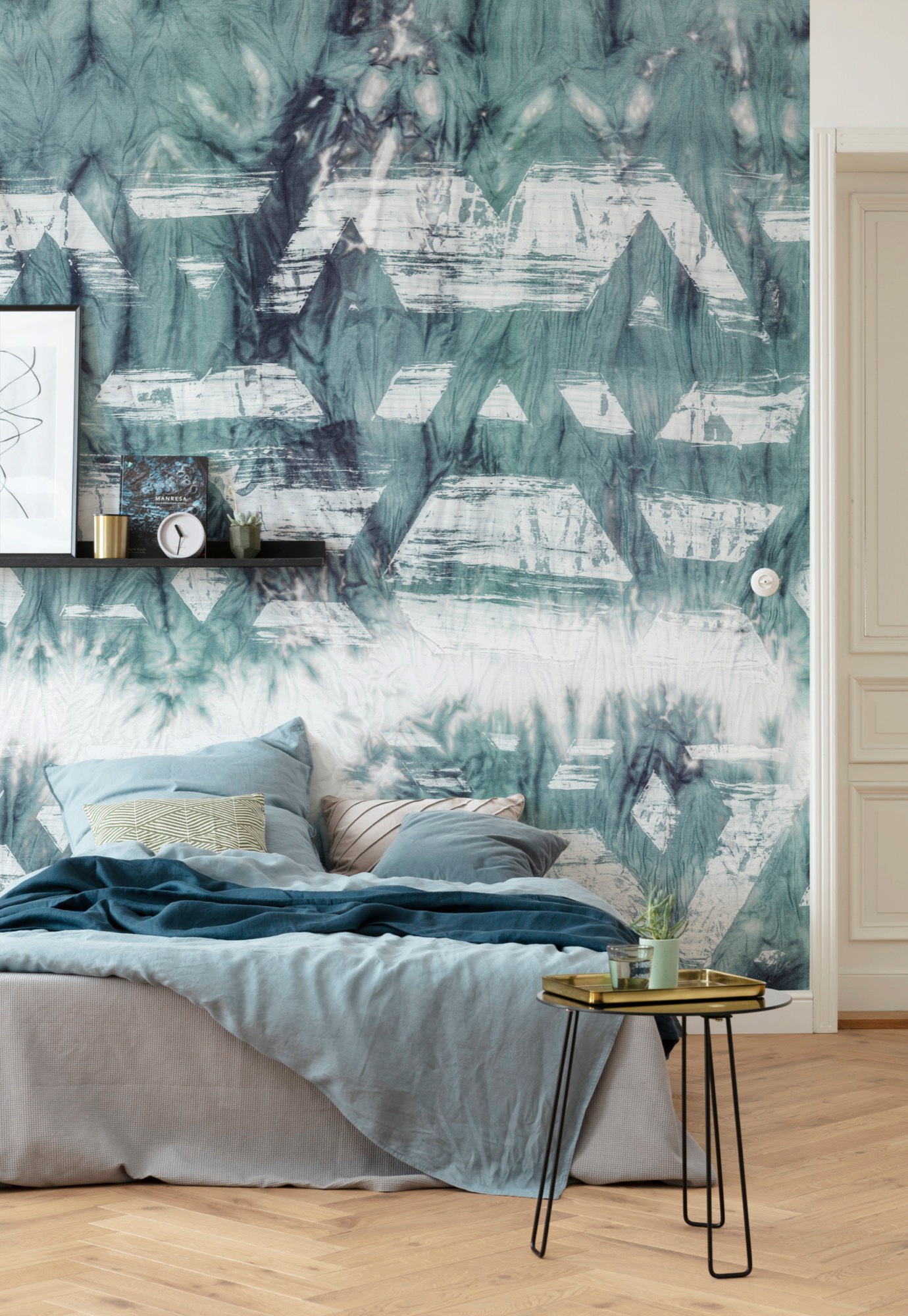Komar Vliestapete »Digitaldruck Vlies - Tribal Dye - Größe 350 x 280 cm«, bedruckt, Wohnzimmer, Schlafzimmer