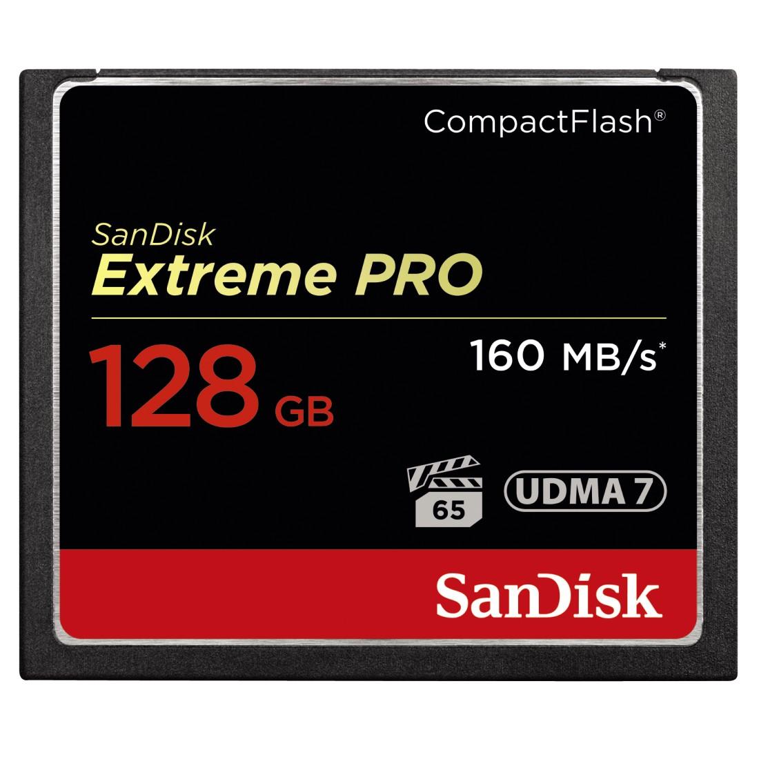 Sandisk Speicherkarte »CF Extreme Pro« (128 GB 160 MB/s Lesegeschwindigkeit) in schwarz, Größe 128 GB