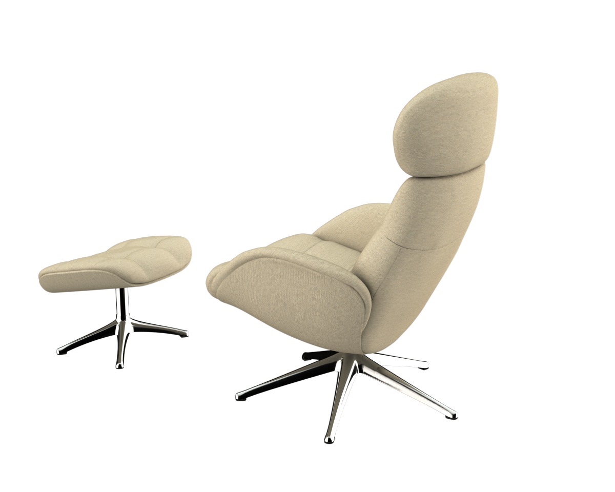 FLEXLUX Relaxsessel »Chester, Funktionssessel, Premium Komfort, Scandi, Drehbar«, Mit Armlehnen, Rücken- und Kopfteilverstellung, Robuster Alufuß