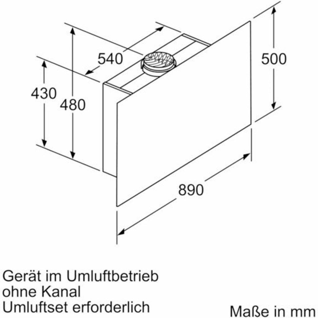 SIEMENS Kopffreihaube »LC97FLP20«, Serie iQ500