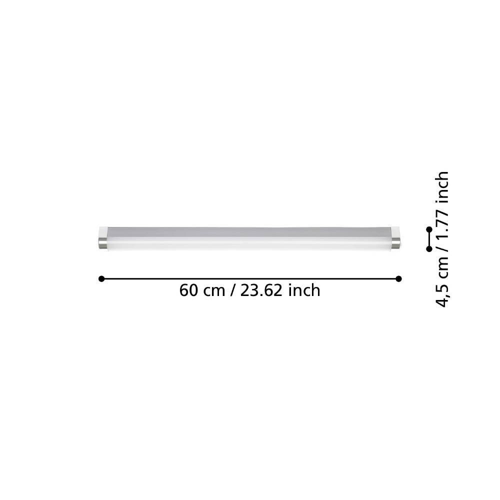 EGLO LED-Deckenleuchte »TRAGACETE 1« in silber und chrom aus Kunststoff, Stahl / inkl. LED fest integriert - 15,5 Watt, Länge ca. 60 cm