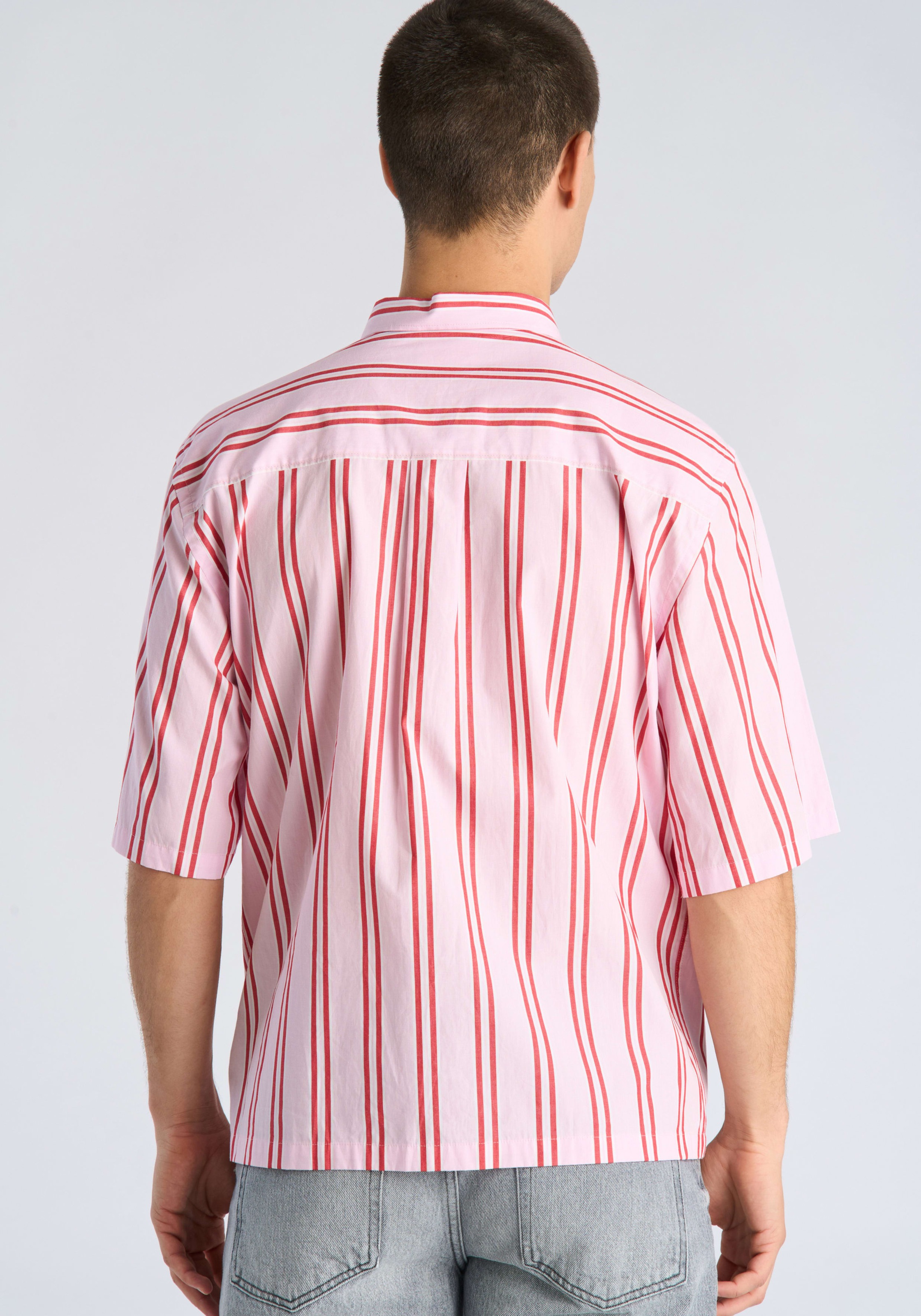 LINDBERGH Streifenhemd mit Hemdkragen und Knopfleiste / relaxed fit
