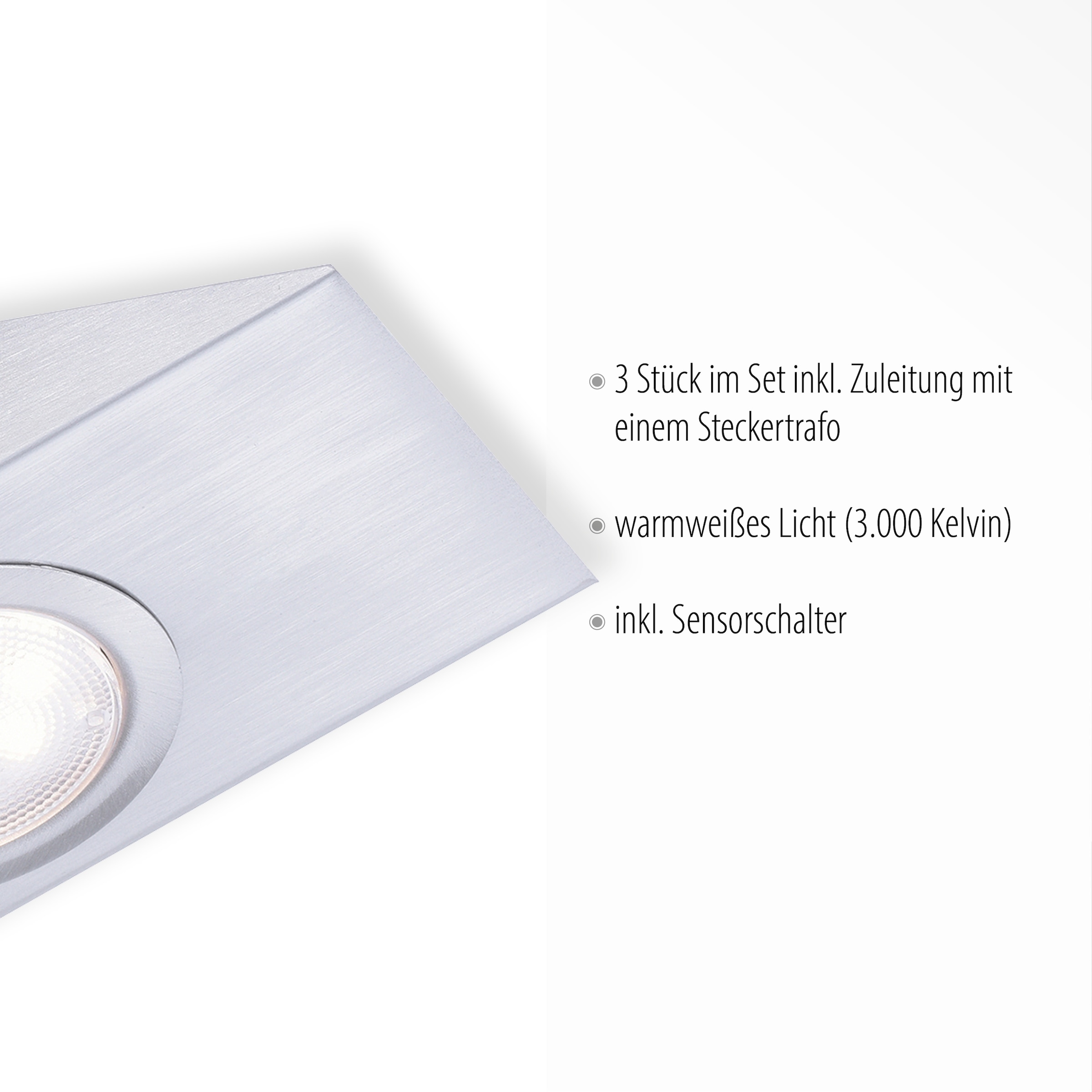 JUST LIGHT Unterschrankleuchte »THEO«, 3 flammig, Leuchtmittel LED-Board | LED fest integriert, LED Unterbauleuchte, Küchenlampe, Küchenbeleuchtung