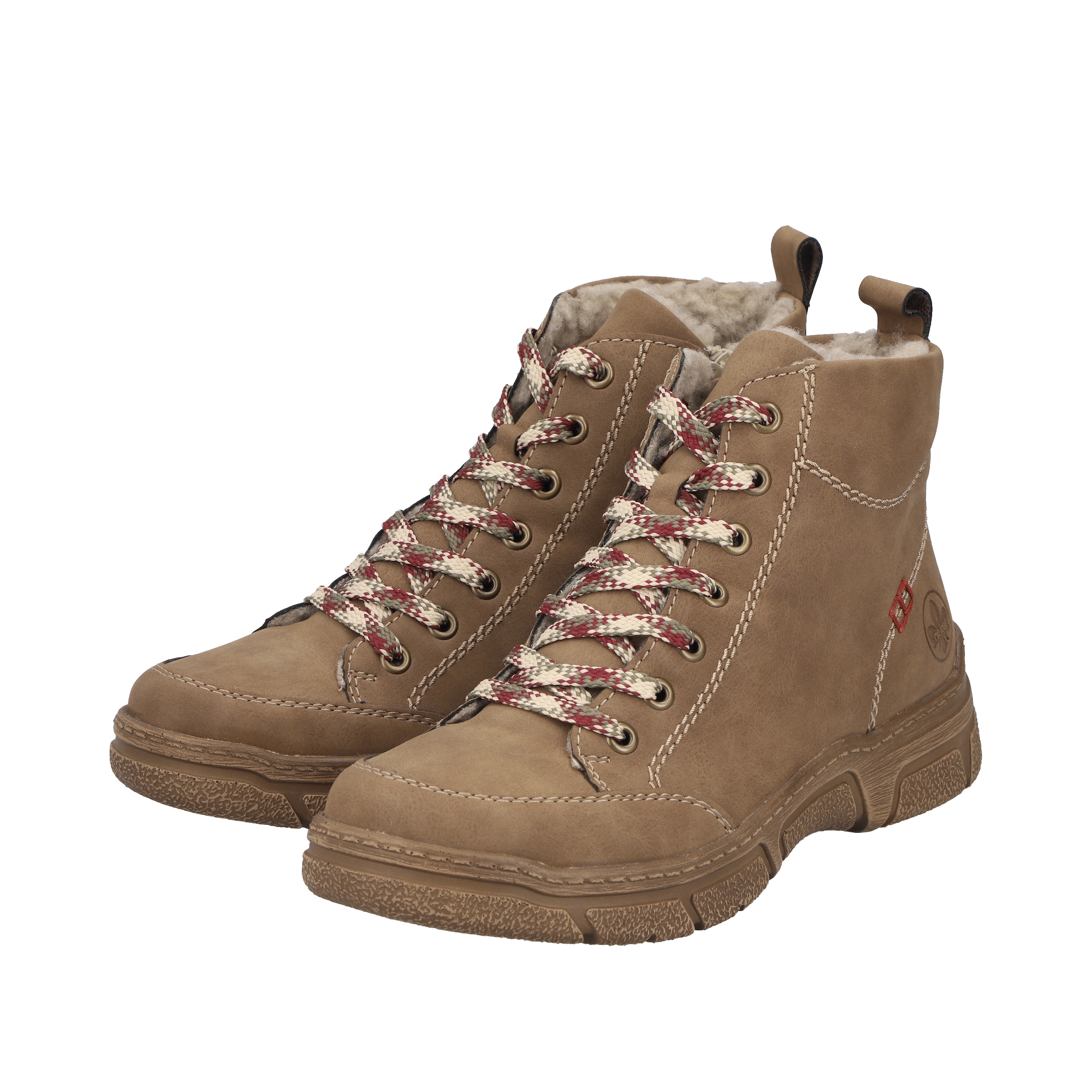 Rieker Winterboots  Schnürboots, Schnürstiefelette mit Warmfutter und Ziersteppung
