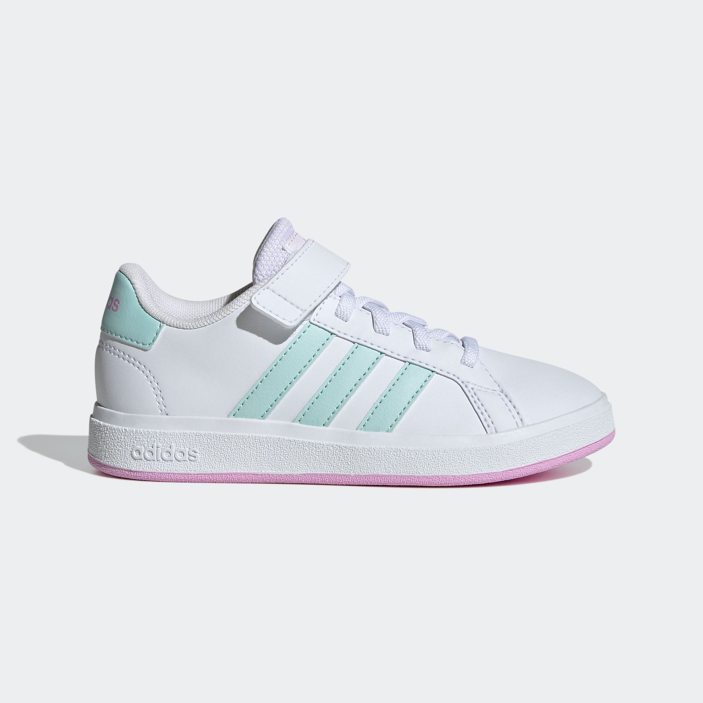 adidas Sportswear Klettschuh »GRAND COURT COURT ELASTIC LACE AND TOP STRAP«, Design auf den Spuren des adidas Superstar