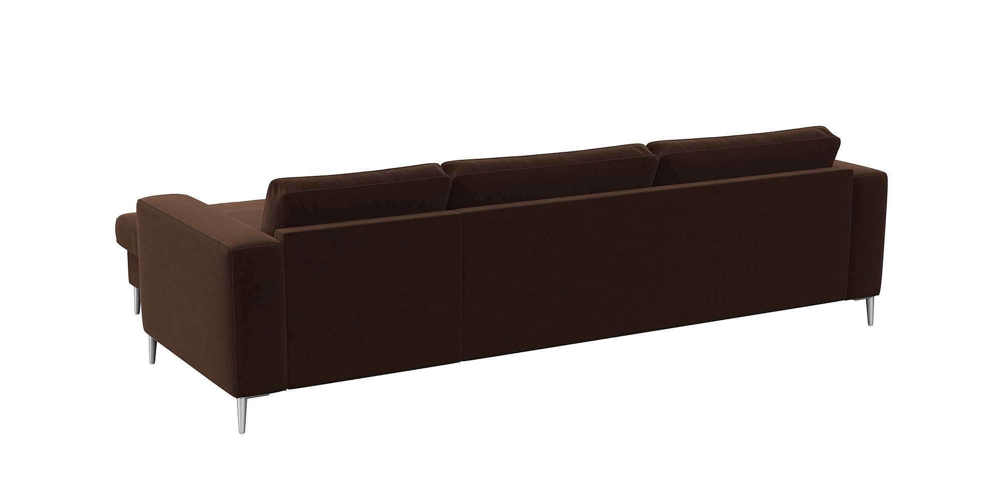 FLEXLUX Ecksofa »Fiore, super Sitzkomfort durch Kaltschaum im Sitz, L-Form«, breite Armlehnen, Füße Alu
