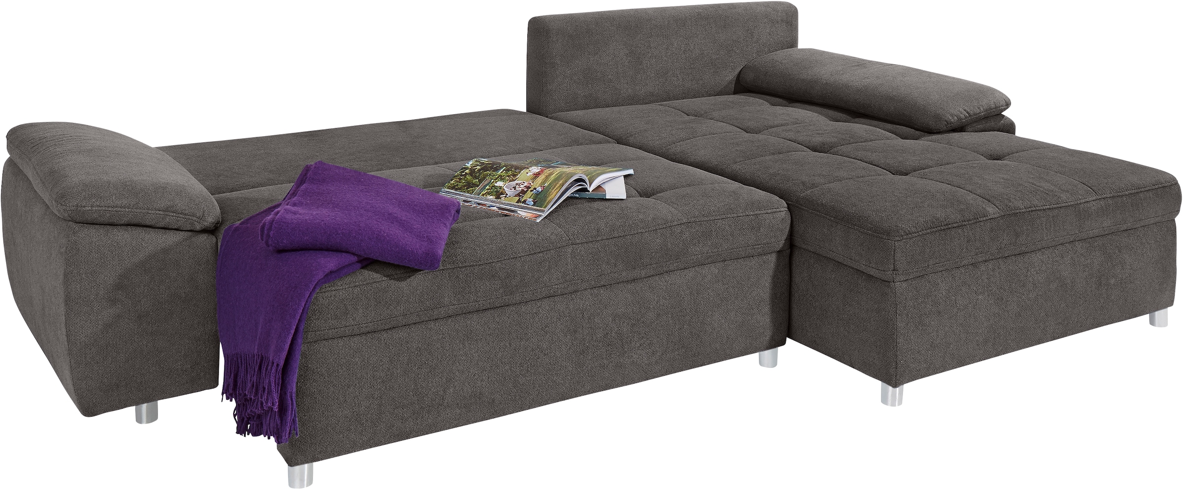 sit&more Ecksofa »Top Bilbao L-Form«, XXL, wahlweise mit Bettfunktion und Bettkasten