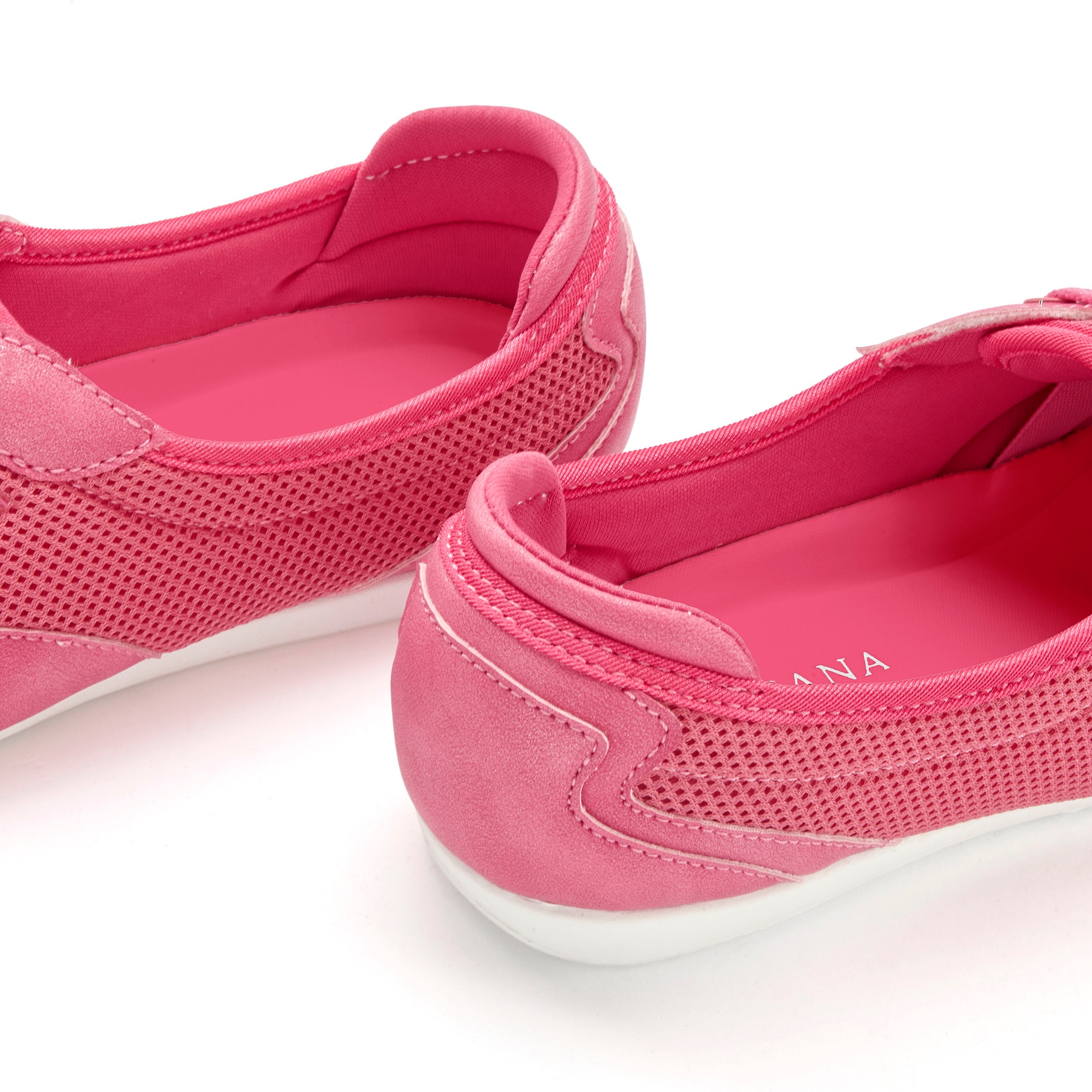 LASCANA Sneaker »Freizeitschuh, Halbschuh,«, in modischer Mesh-Optik zum Reinschlüpfen VEGAN