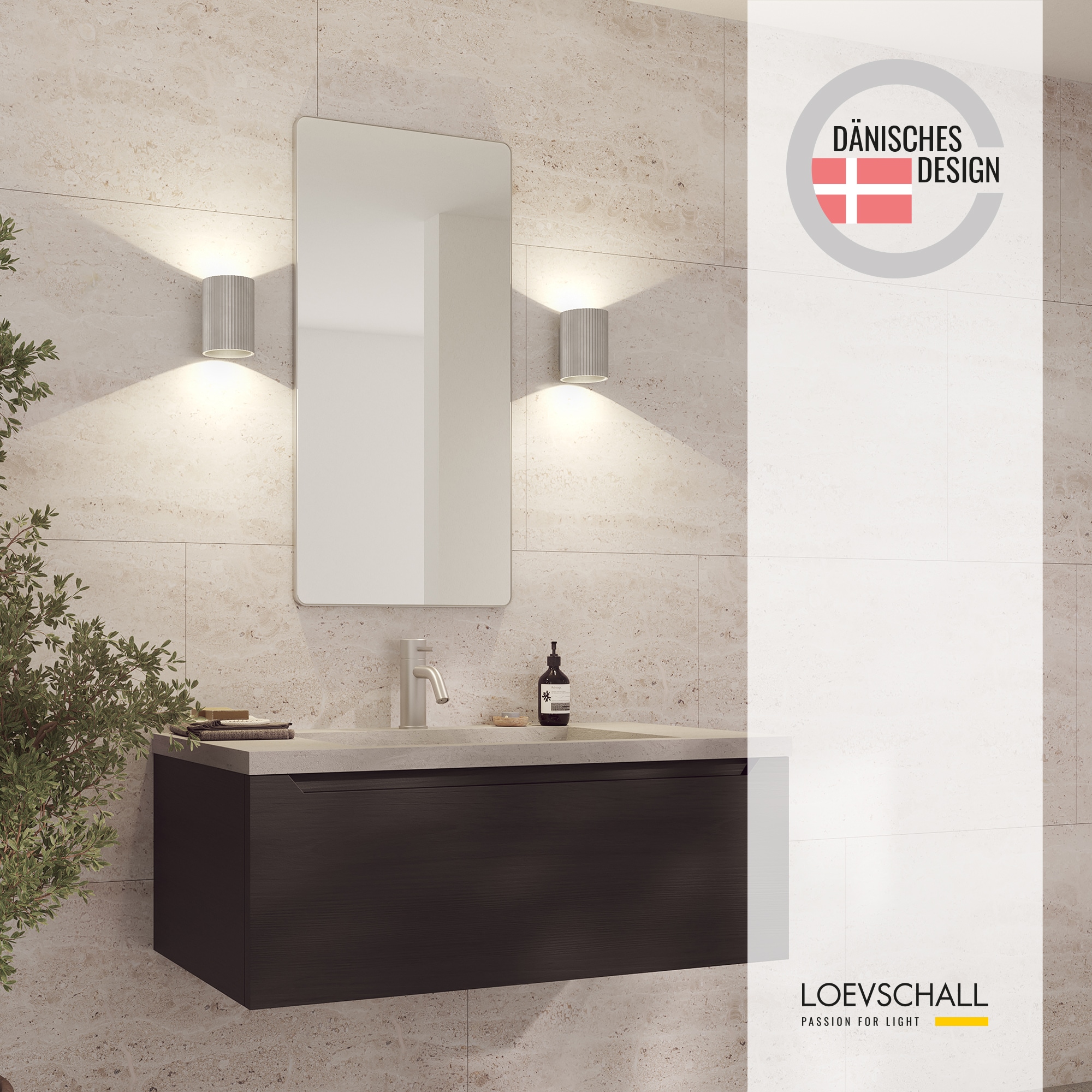 Loevschall Spiegel »Refine Wandspiegel rechteckig – eleganter Designspiegel mit edlem« Rahmen in vielen Größen & Farben für Bad, Flur & Schlafzimmer