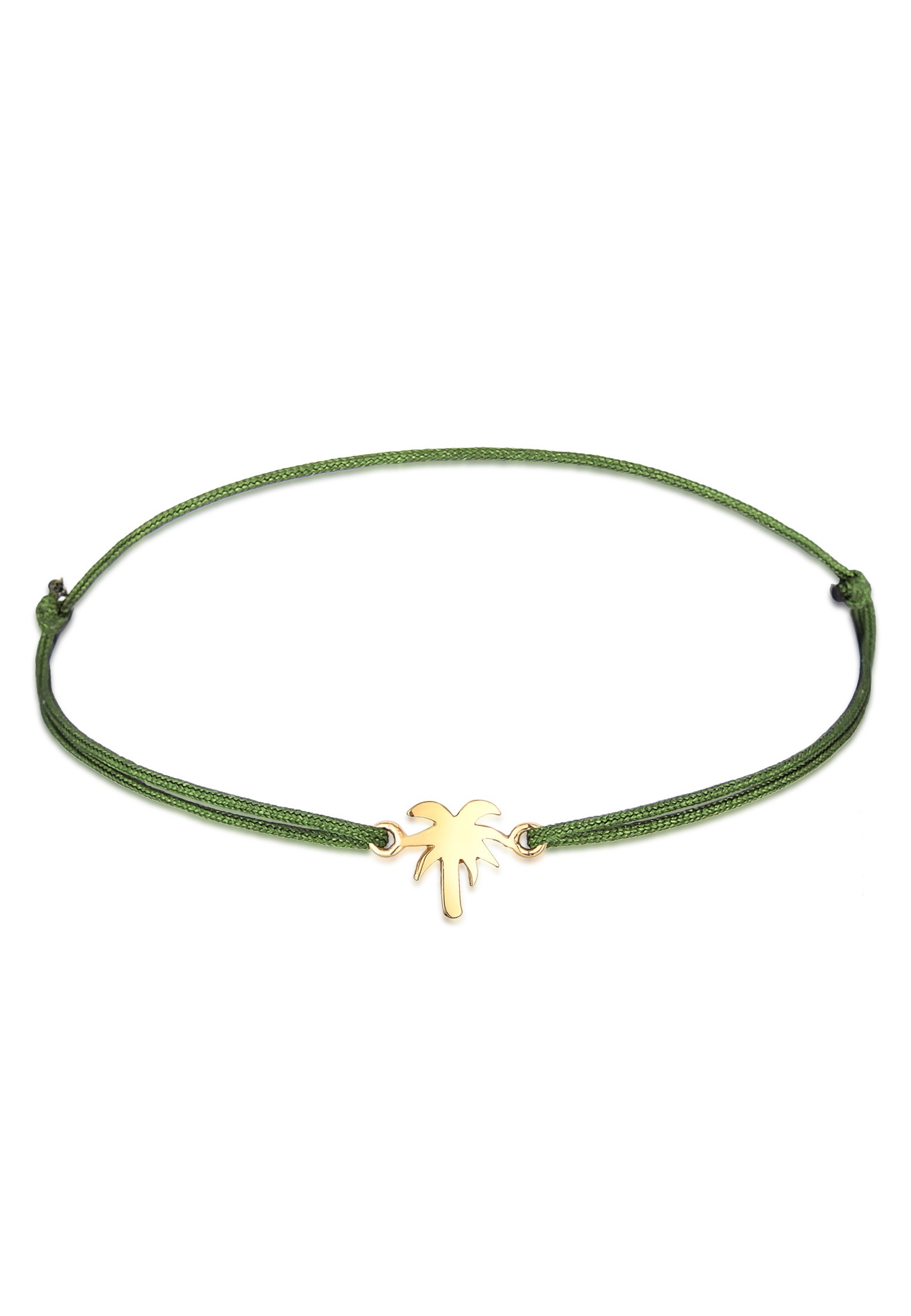Elli Armkette »Armband Palme Beach Textilarmband 925 Silber Vergoldet«