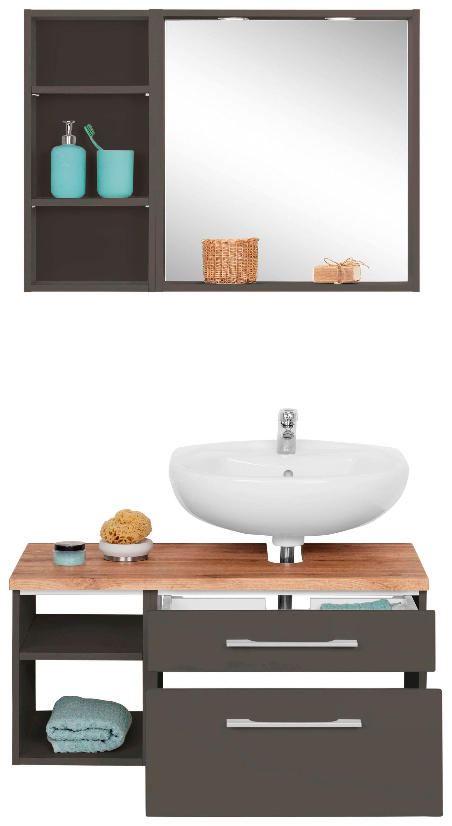 welltime Badmöbel-Set »Davos« 3 Stk. tlg.