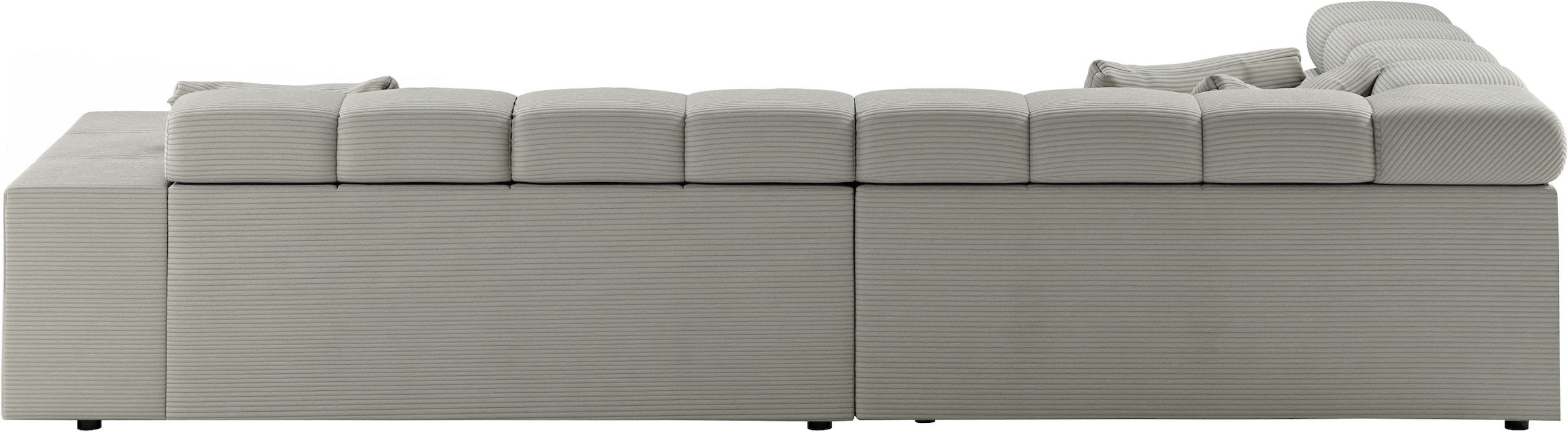 INOSIGN Ecksofa »Ancona incl. Kopfteilverstellung, Breite 319cm, L-Form«, wahlweise motorische Sitztiefenverstellung, auch in Cord + Easy Care