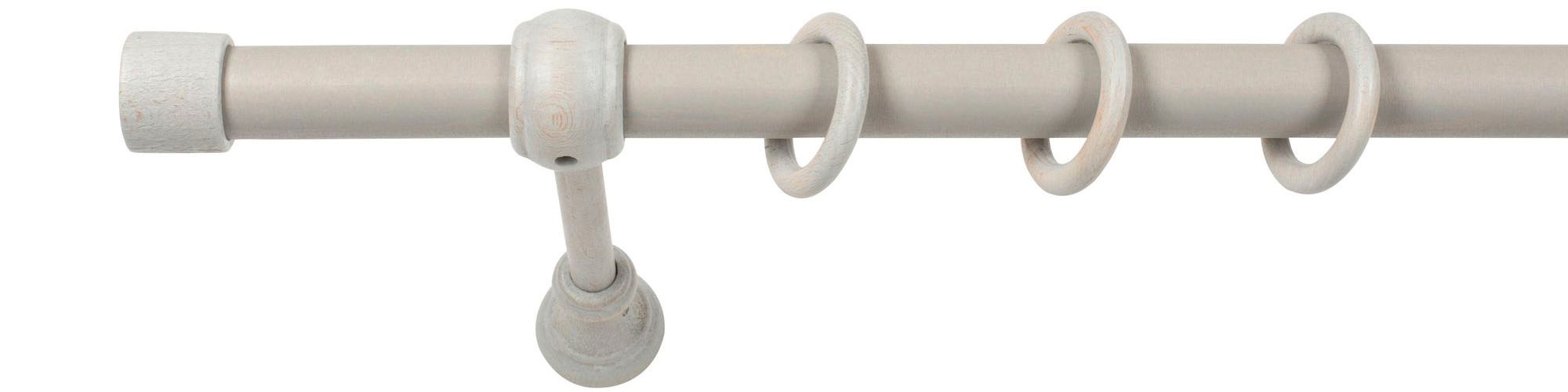 SN DECO GROUP Gardinenstange »Cafiro«, 1 läufig-läufig, Fixmaß, 28 mm, Holz, verschiedene Längen und Farben, Komplettset