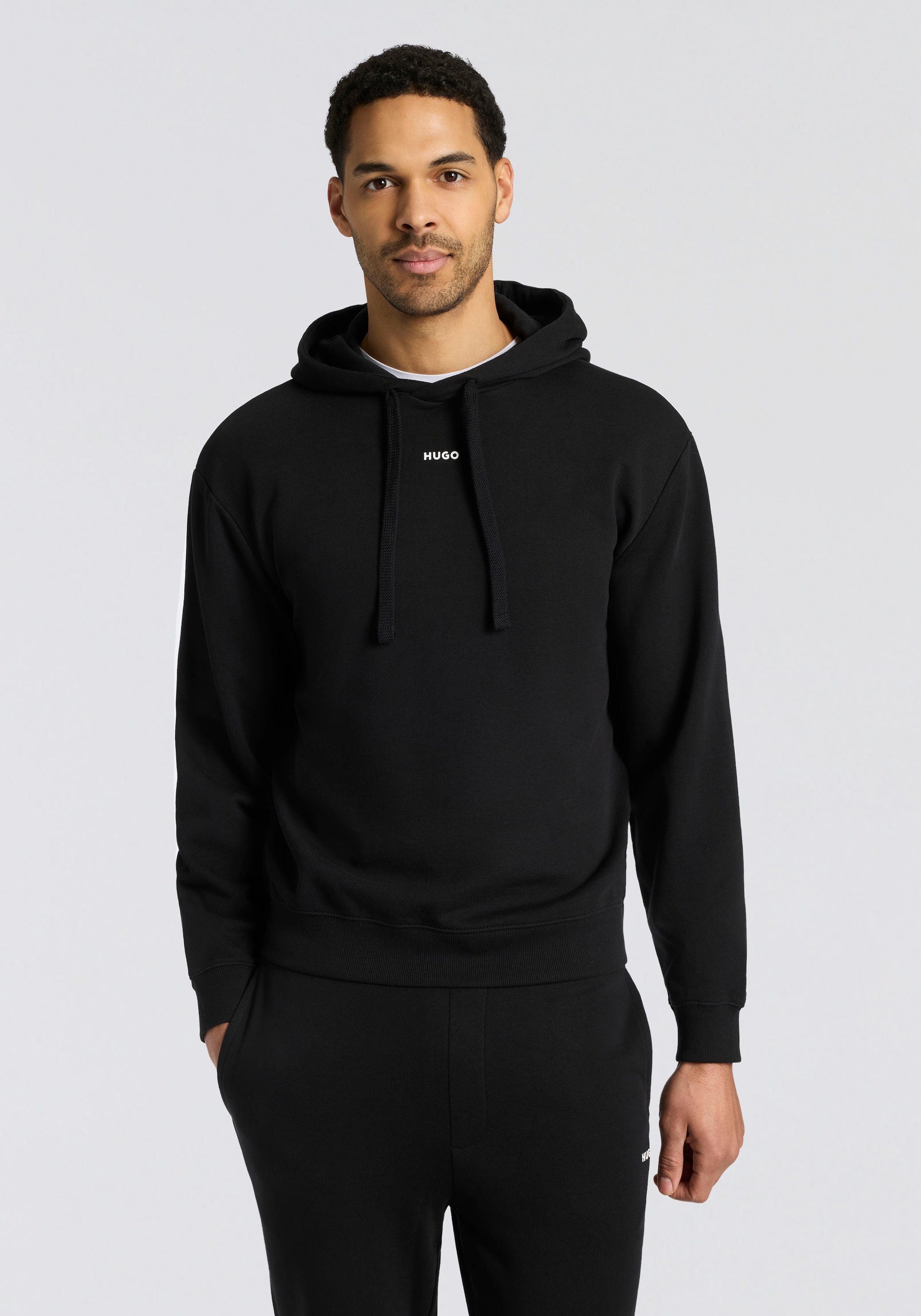 HUGO Kapuzensweatshirt »Dapo«, Kapuze mit Kordelzug, Relaxed Fit, HUGO Logo
