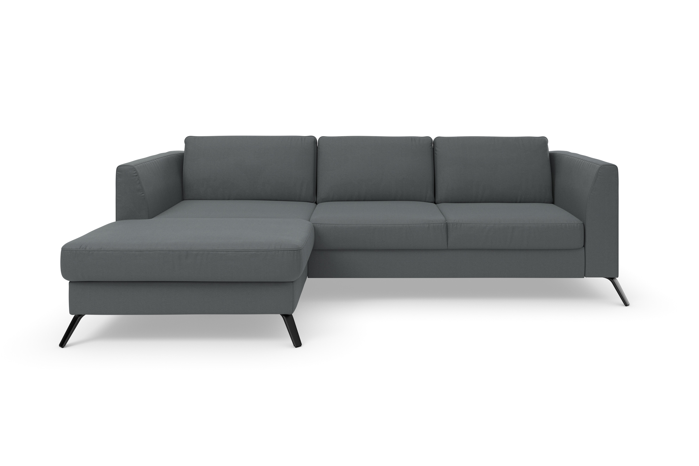 sit&more Ecksofa »Olsen L-Form« inklusive Sitztiefenverstellung, wahlweise mit Bettfunktion, 15cm hoch