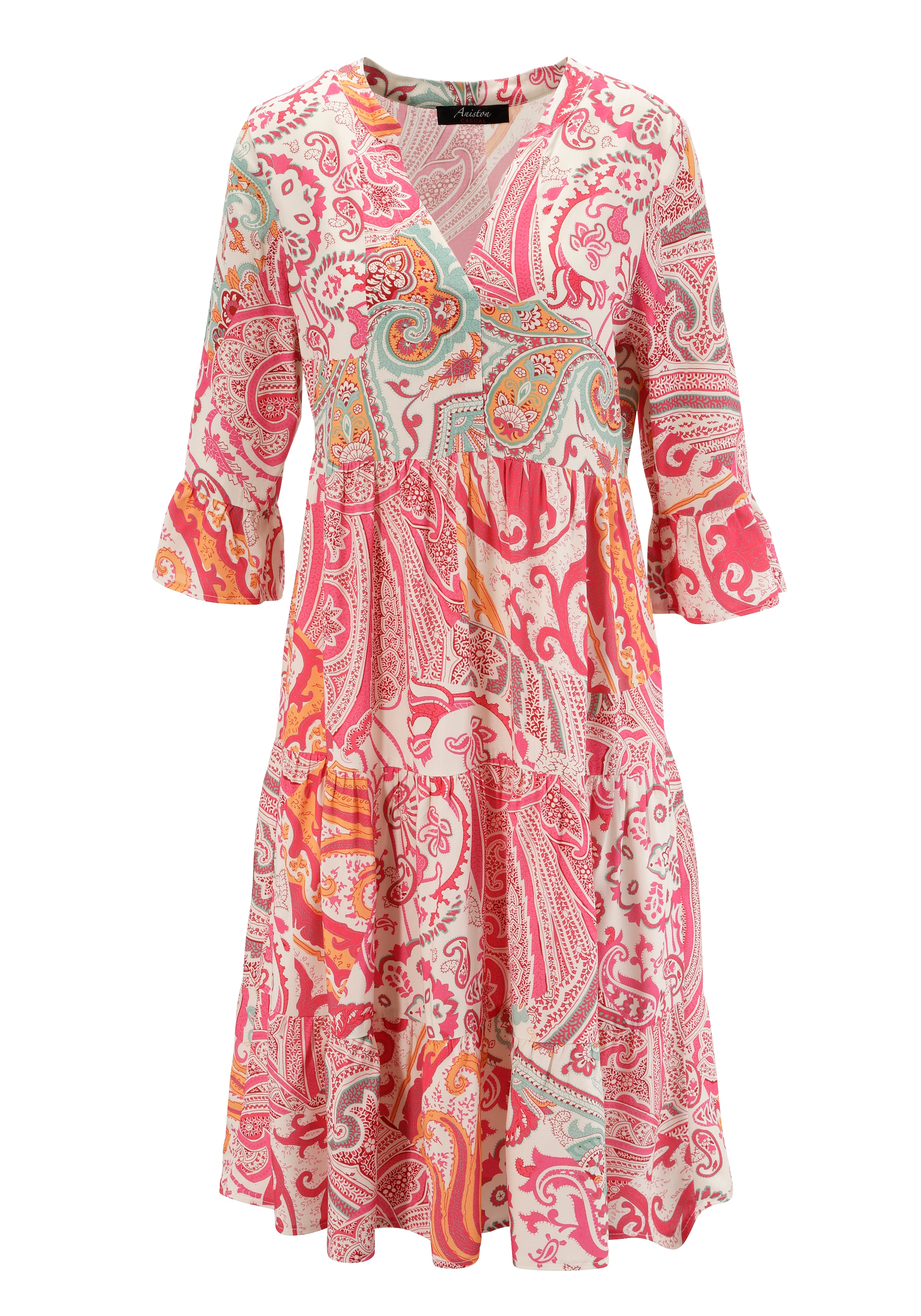 Aniston CASUAL Blusenkleid, mit großflächigem Paisley-Druck