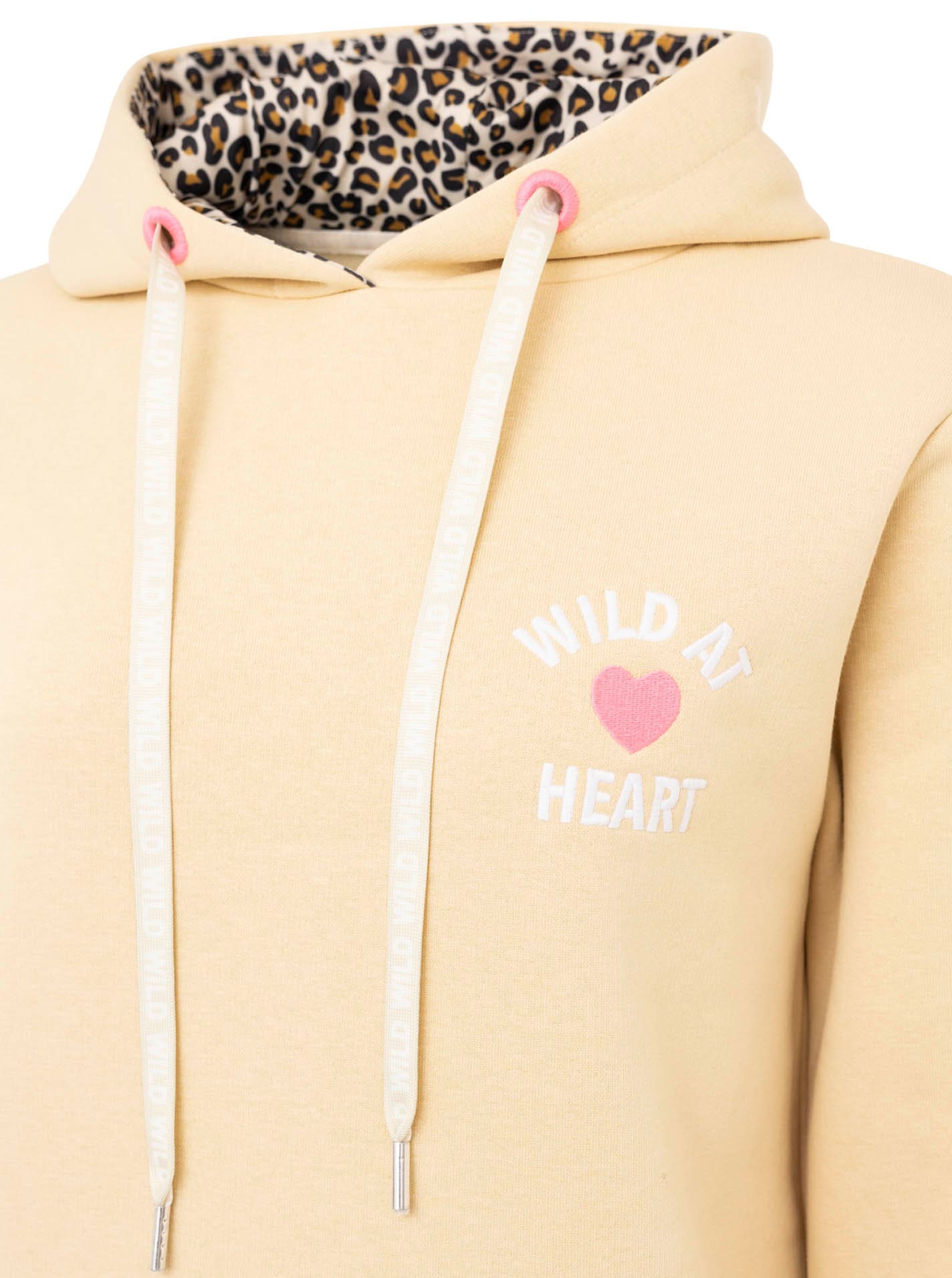 Zwillingsherz Hoodie »"Wild at heart"«, mit Leo Kapuze und Stickerei