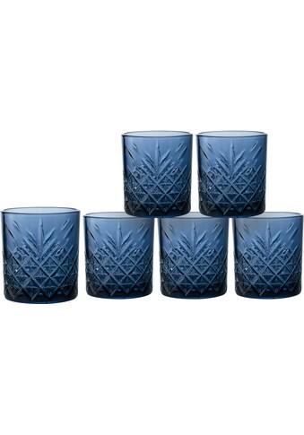 Home affaire Whiskyglas »Dorum«, (Set, 6 tlg.), durchgefärbtes Glas mit dekorativer... kaufen