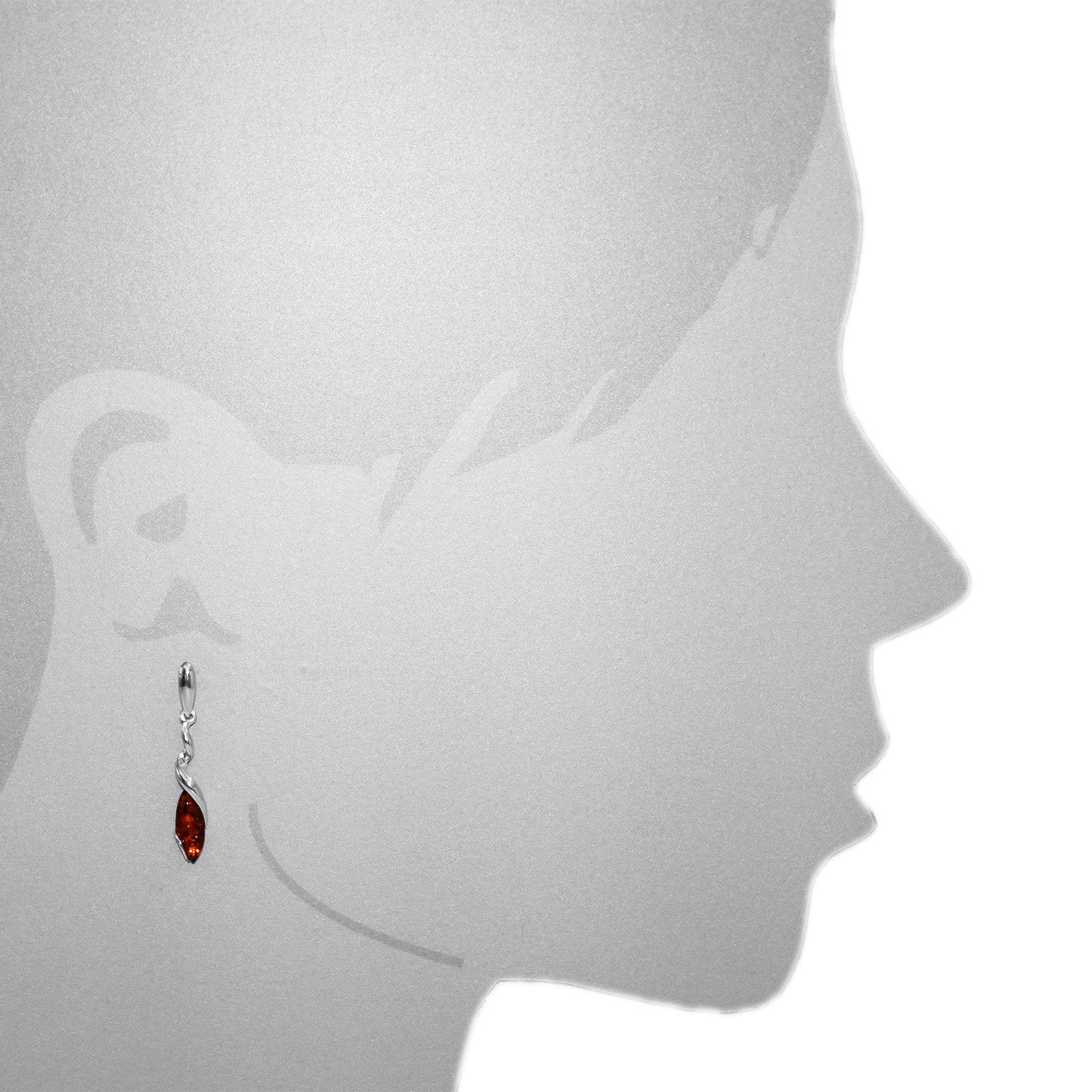 OSTSEE-SCHMUCK Paar Ohrhänger »- Annelie - Silber 925/000 - Bernstein«