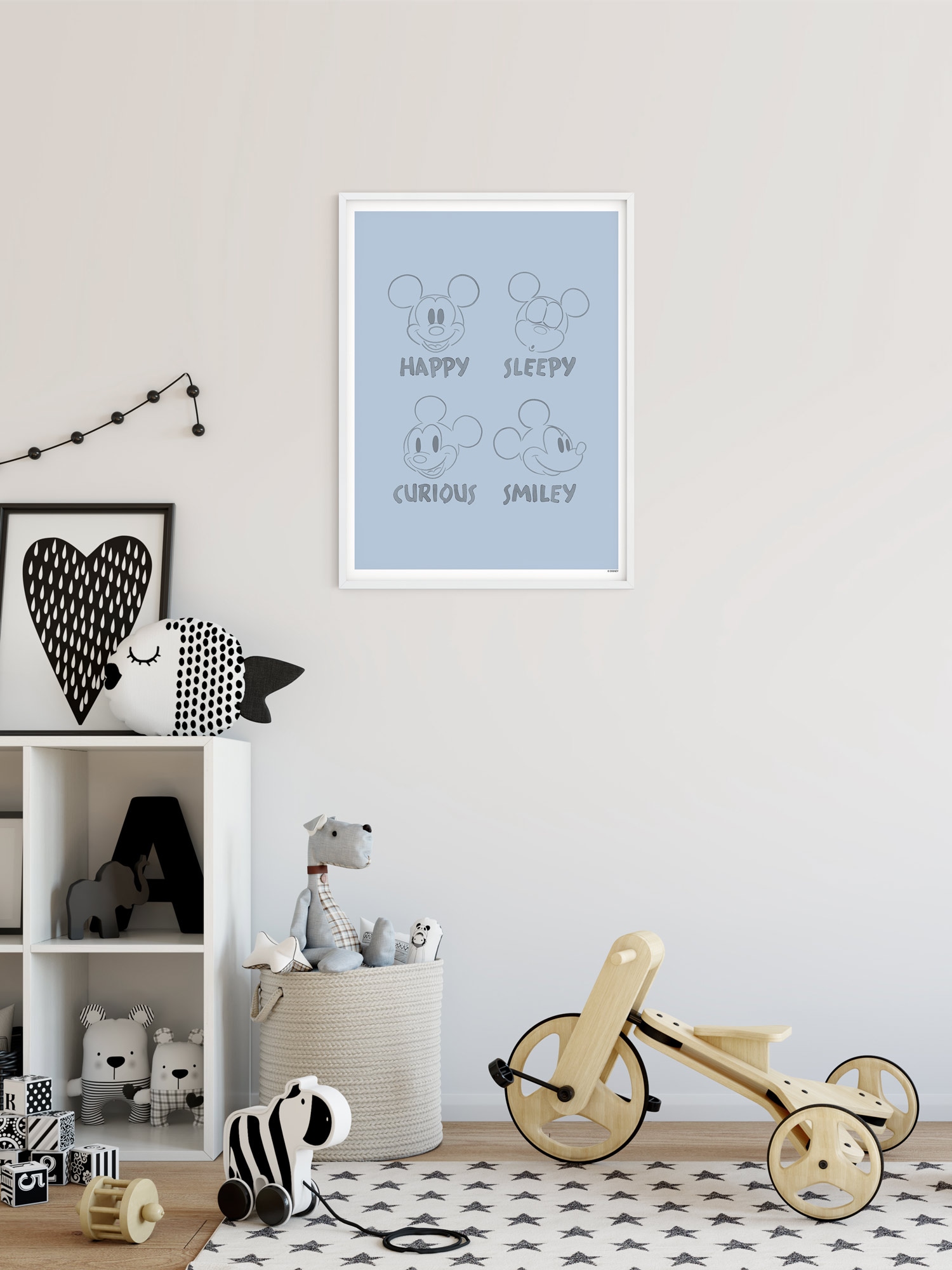 Komar Bild »Mickey Blue Emotions«, Disney, (1 St.), Wandbild zur Dekoration im Kinderzimmer - ohne Rahmen