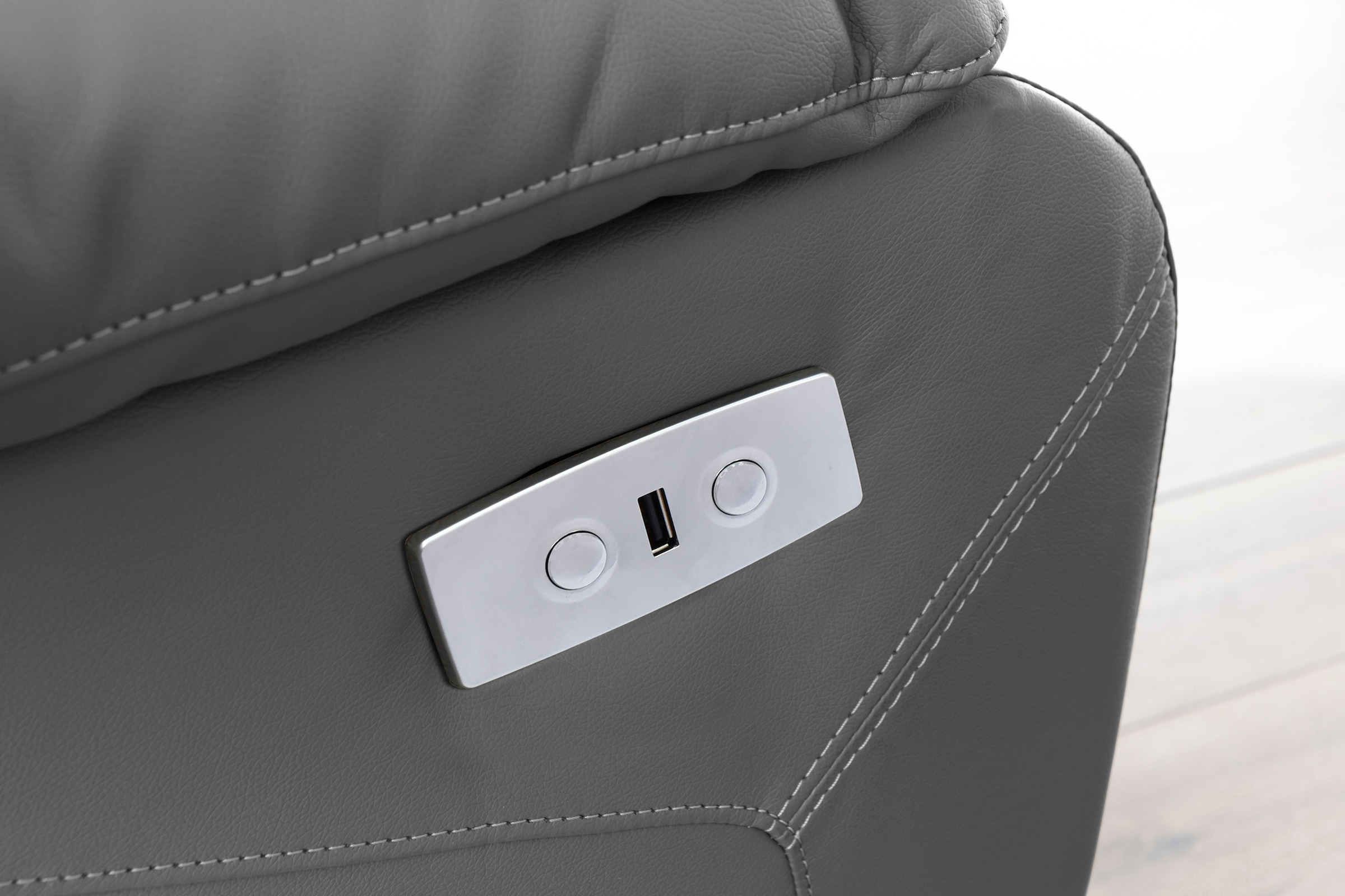 Home affaire Relaxsessel »Lannilis mit Liegefunktion, Fernsehsessel«, mit manueller und elektrischer Relaxfunktion, grau