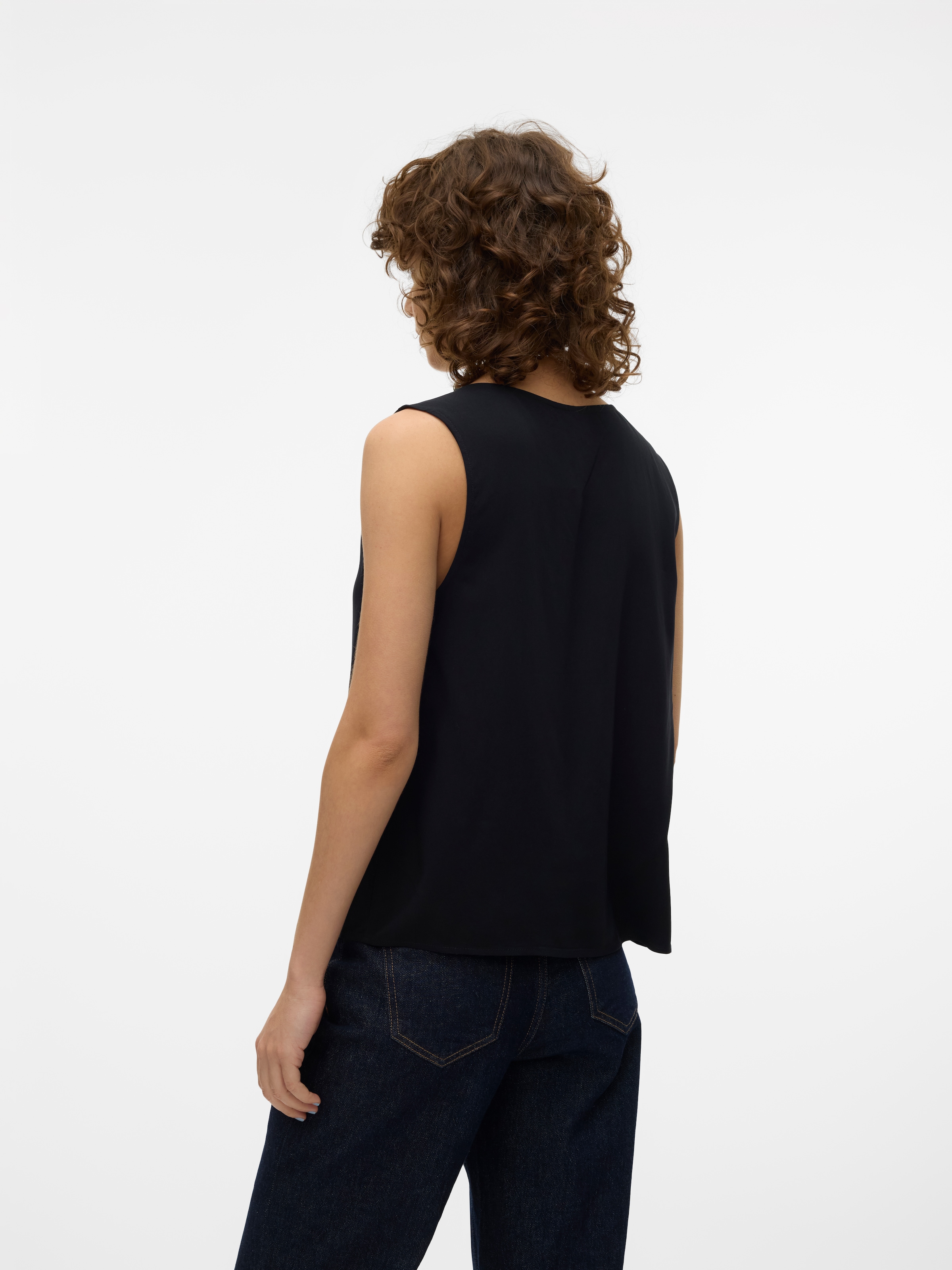 Vero Moda V-Shirt »VMEASY JOY S/L V-NECK TOP WVN GA« Viskose, regular fit