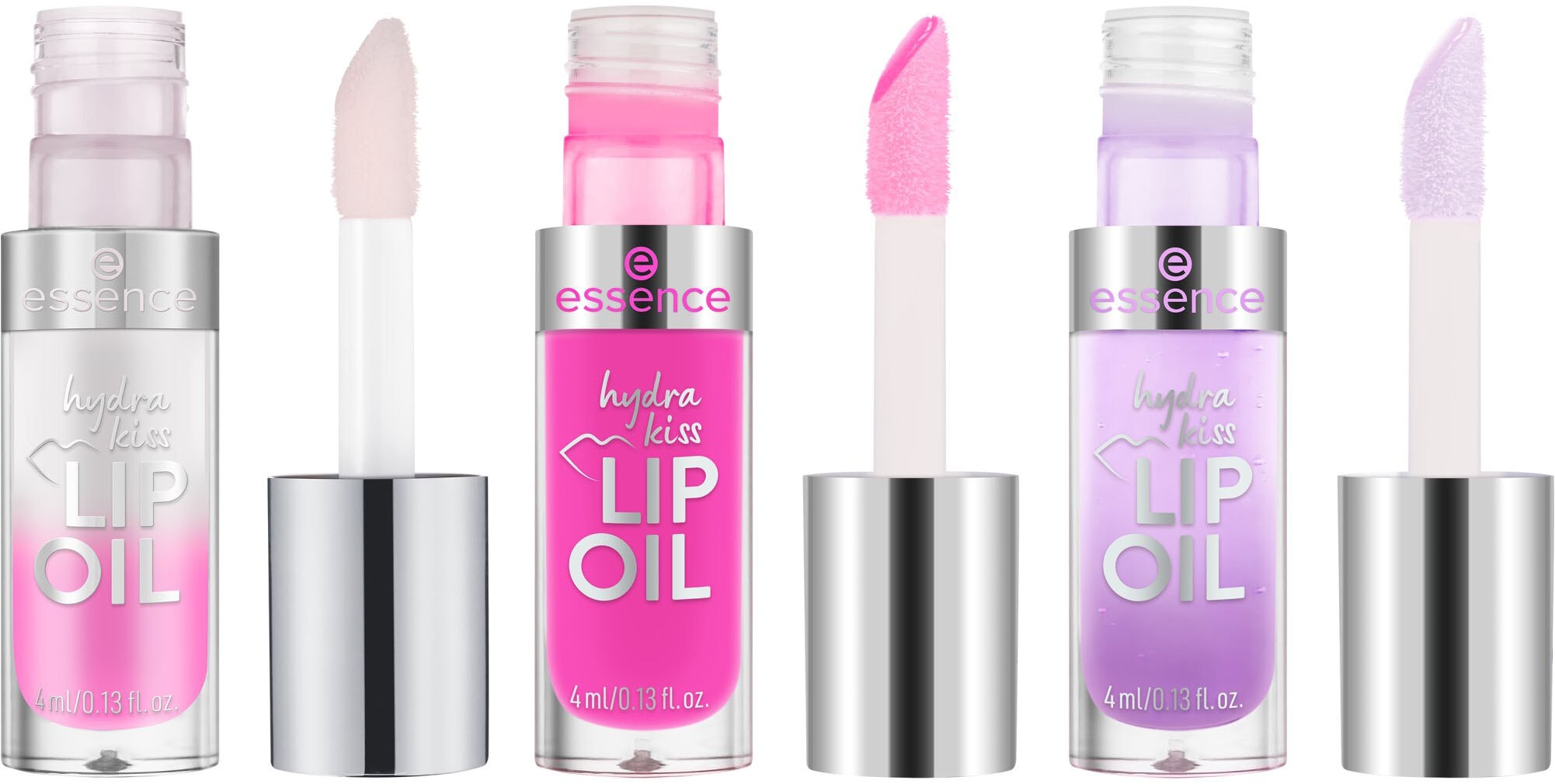 Essence Lippenstift-Set »hydra kiss LIP OIL trio«, (Set, 3 tlg.)