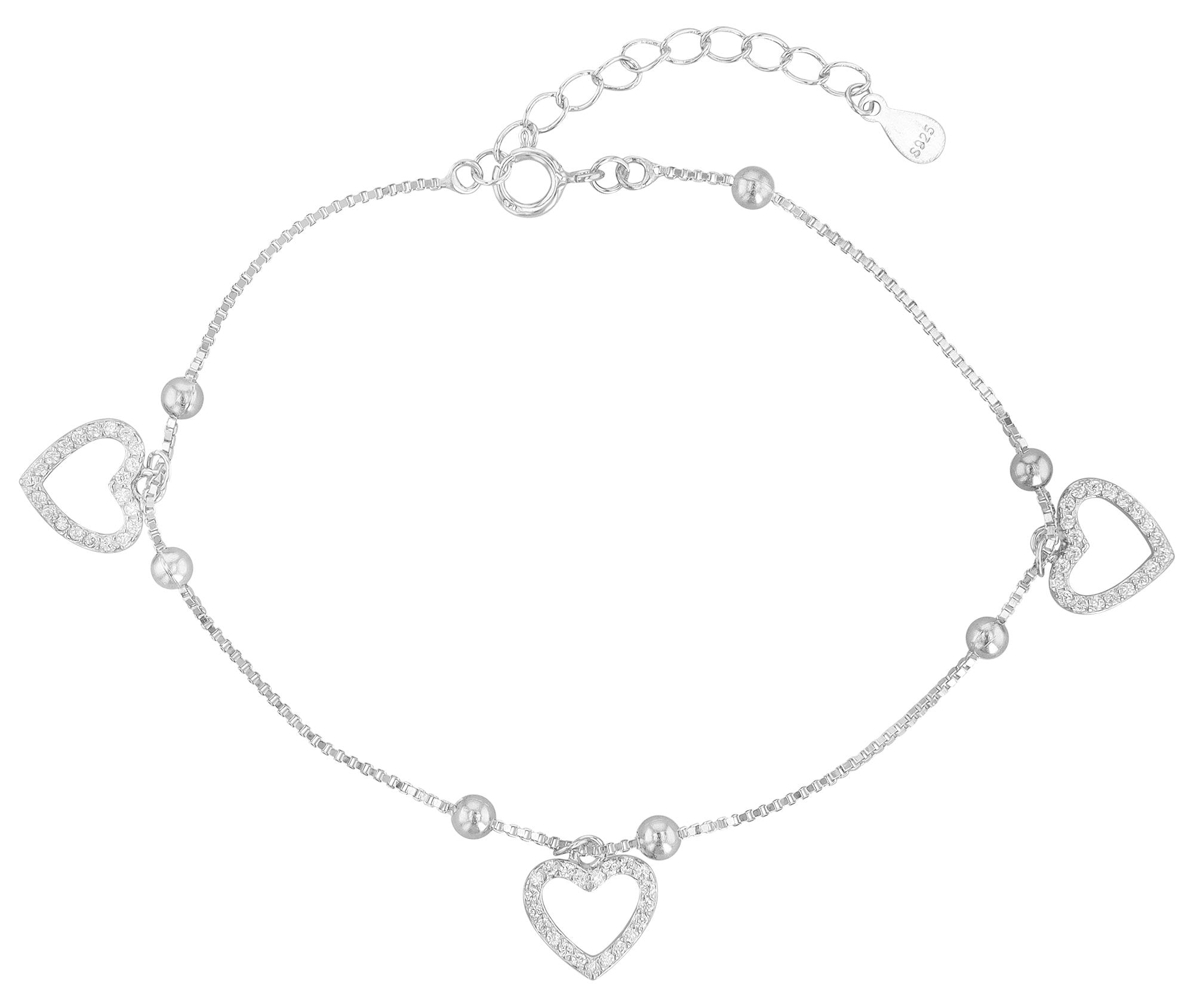 Adelia´s Kettenanhänger »Damen Anhänger ¿ Herzanhänger aus 925 Silber mit Zirkonia«