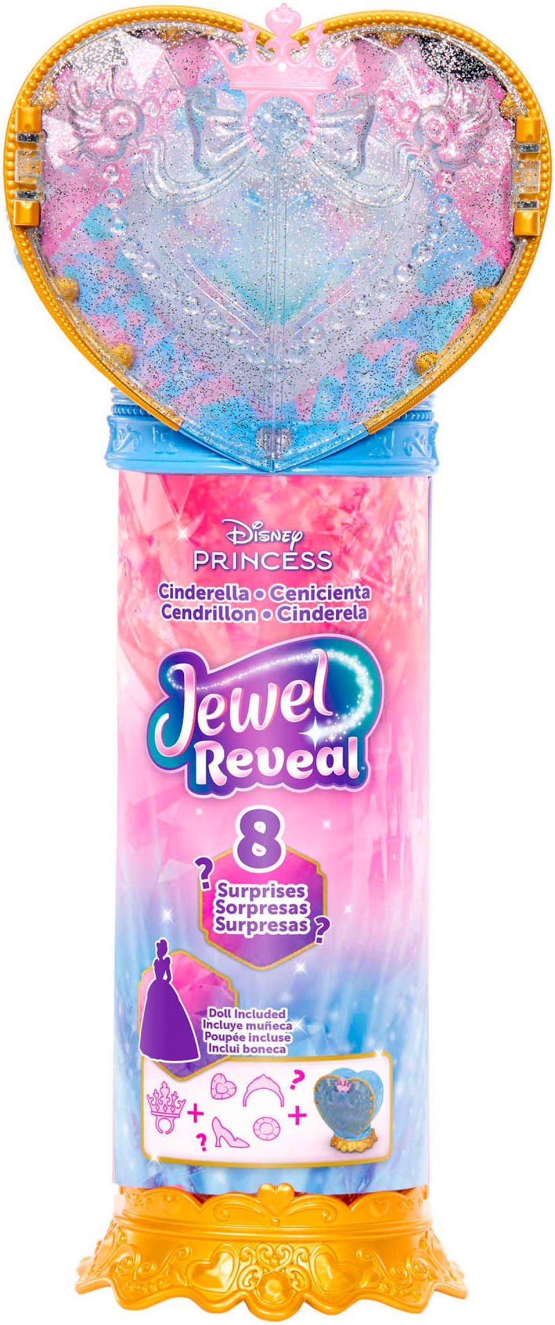 Mattel® Anziehpuppe »Disney Prinzessin, Juwel Reveal Cinderella Puppe«
