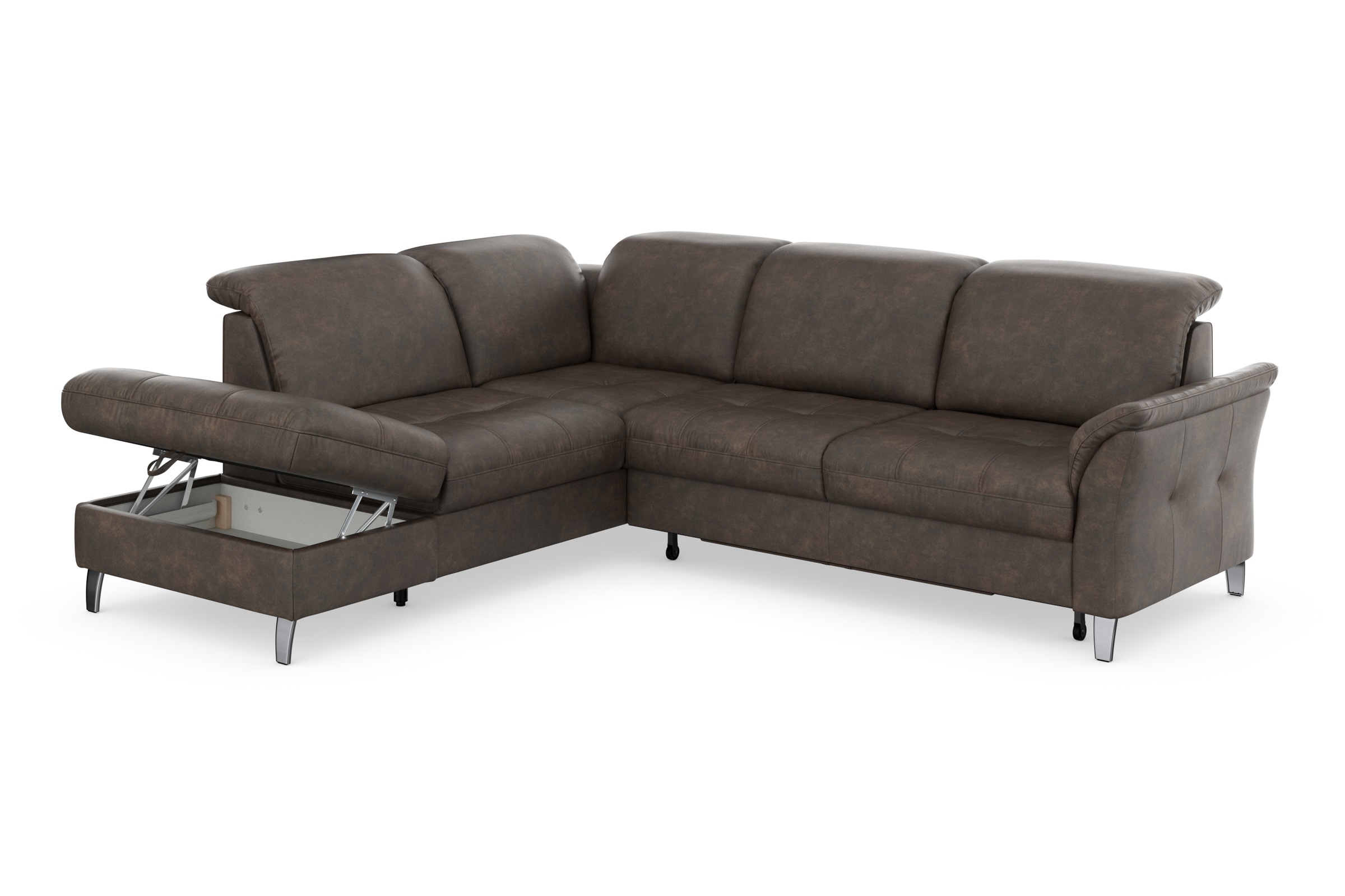 sit&more Ecksofa »Maggiore L-Form«, wahlweise mit Kopfteilverstellung, Bettfunktion und Stauraum