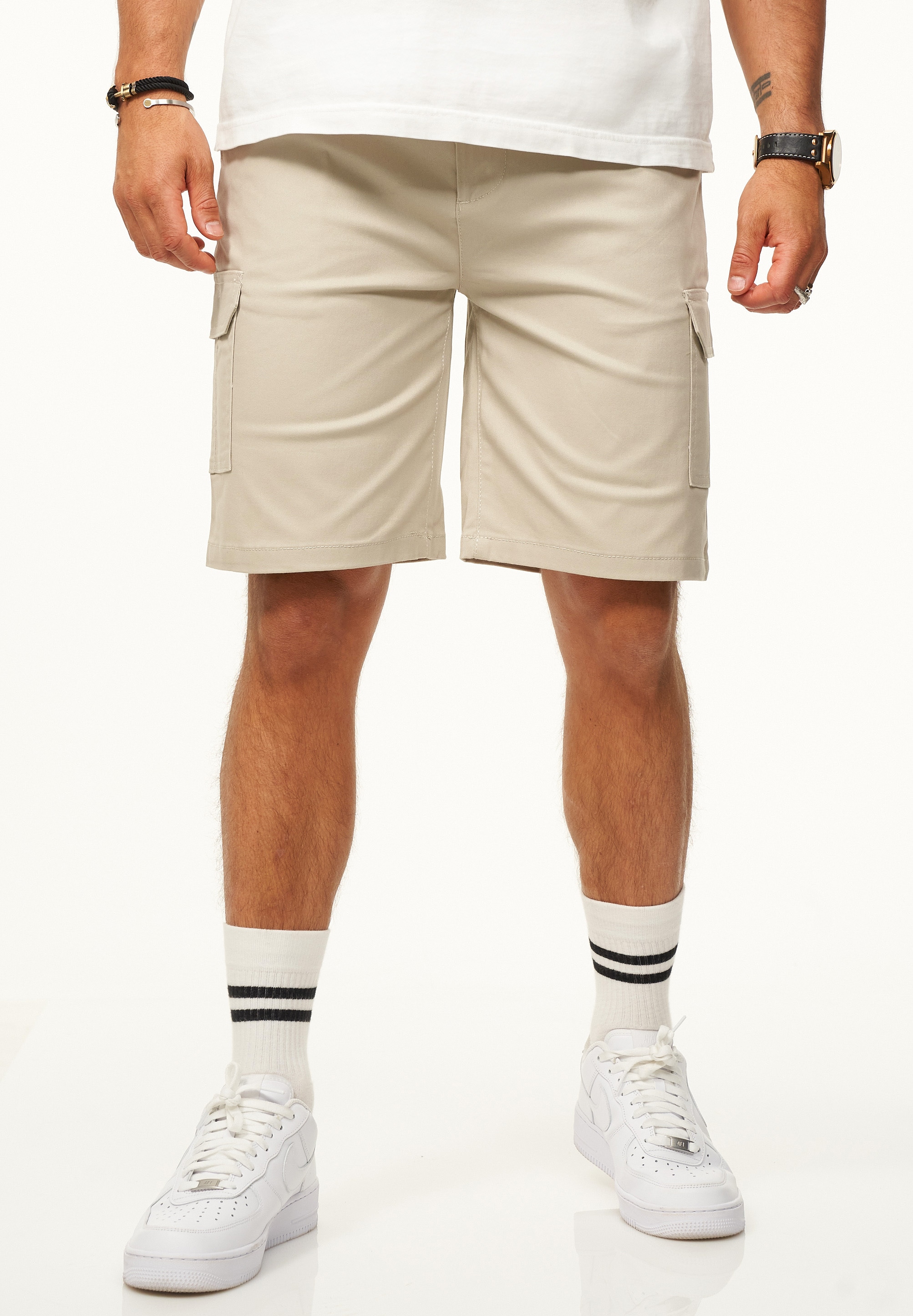 SOULSTAR Cargoshorts »SOULSTAR Cargoshorts mit Stretchanteil Kurze Hose für Herren«  Regular-Fit Bermuda mit Elasthan-Anteil Sommershorts