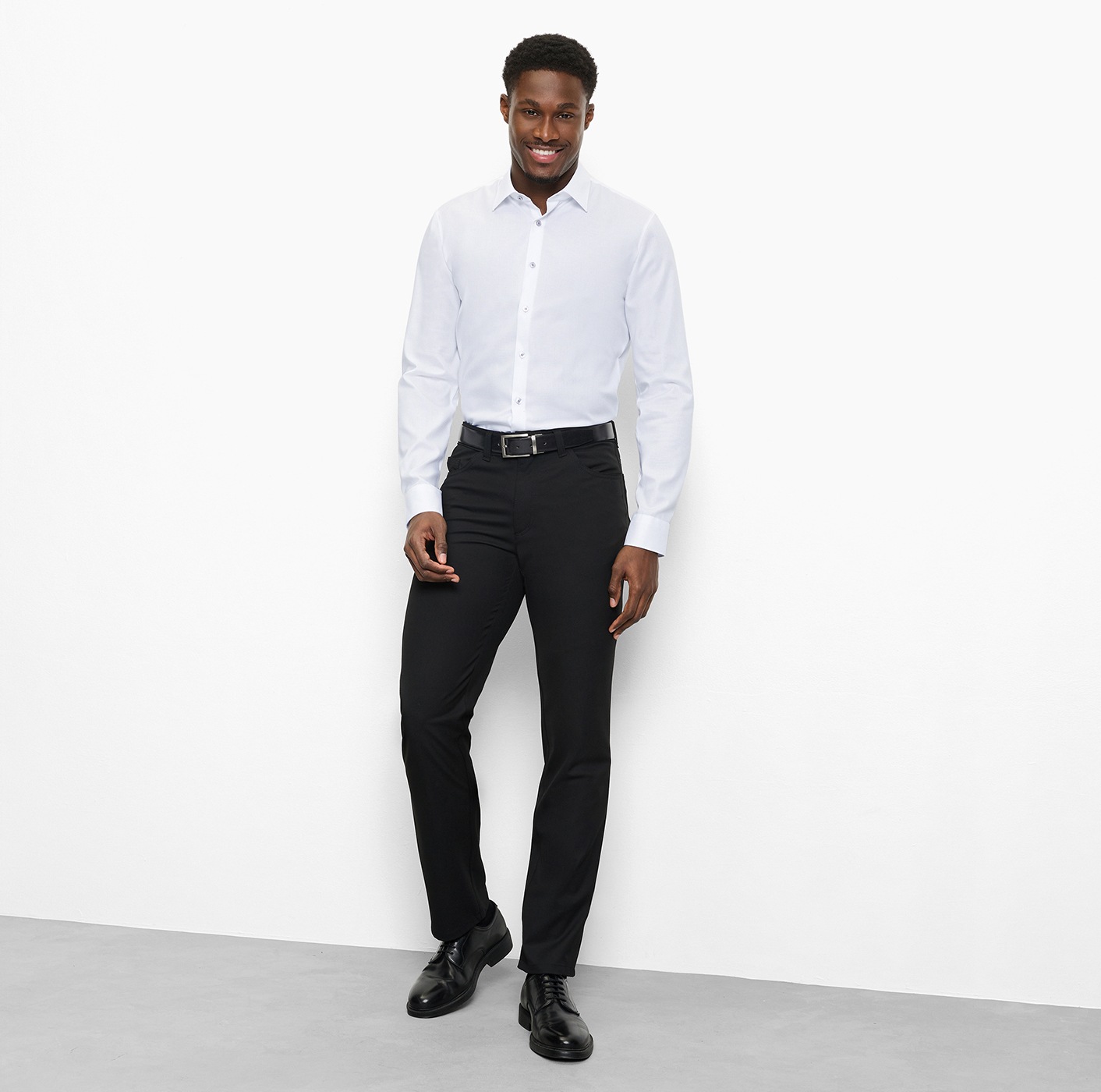 OLYMP Langarmhemd »No. Six« Businesshemd, Kentkragen, super slim fit
