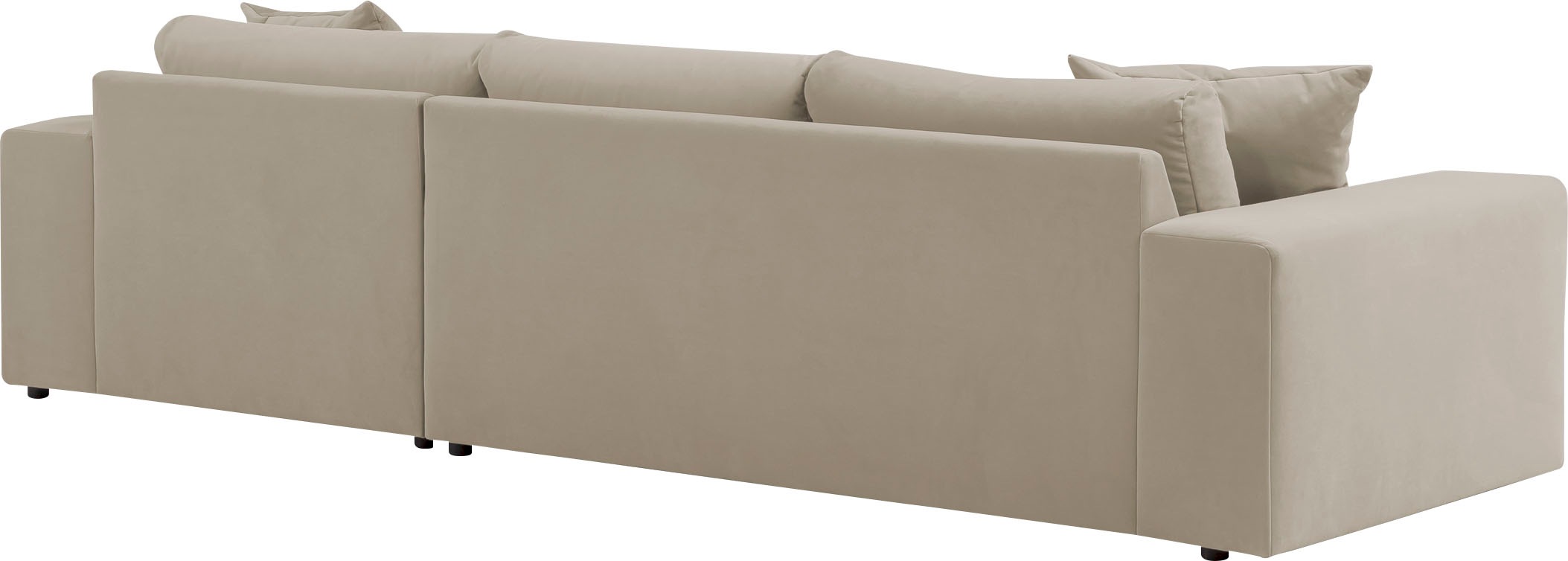 andas Ecksofa »SLEETLAND XXL in Samtvelours oder Vintage-Leder-Optik, L-Form,«, besonders groß und bequem