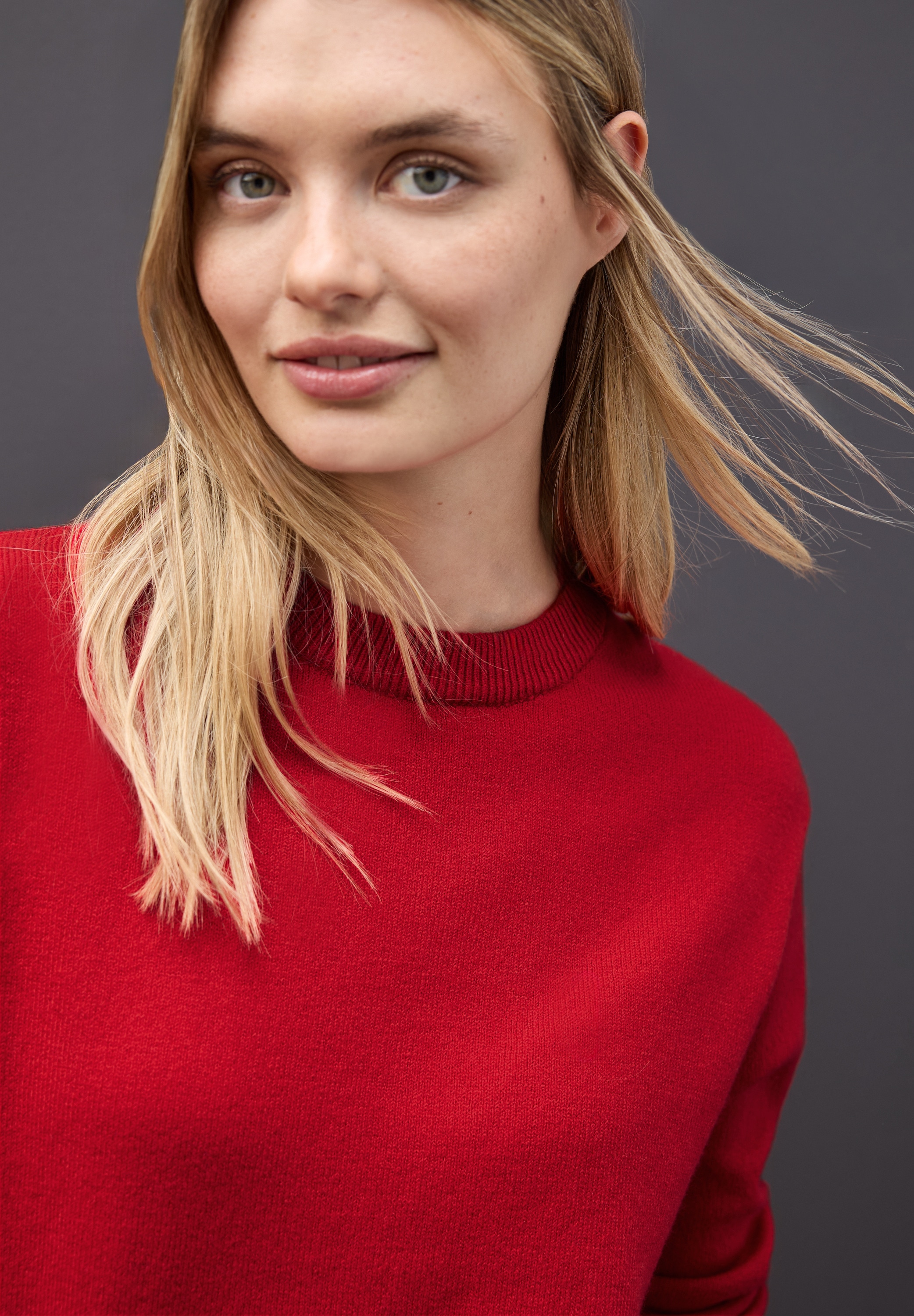 STREET ONE Rundhalspullover mit Rippbündchen