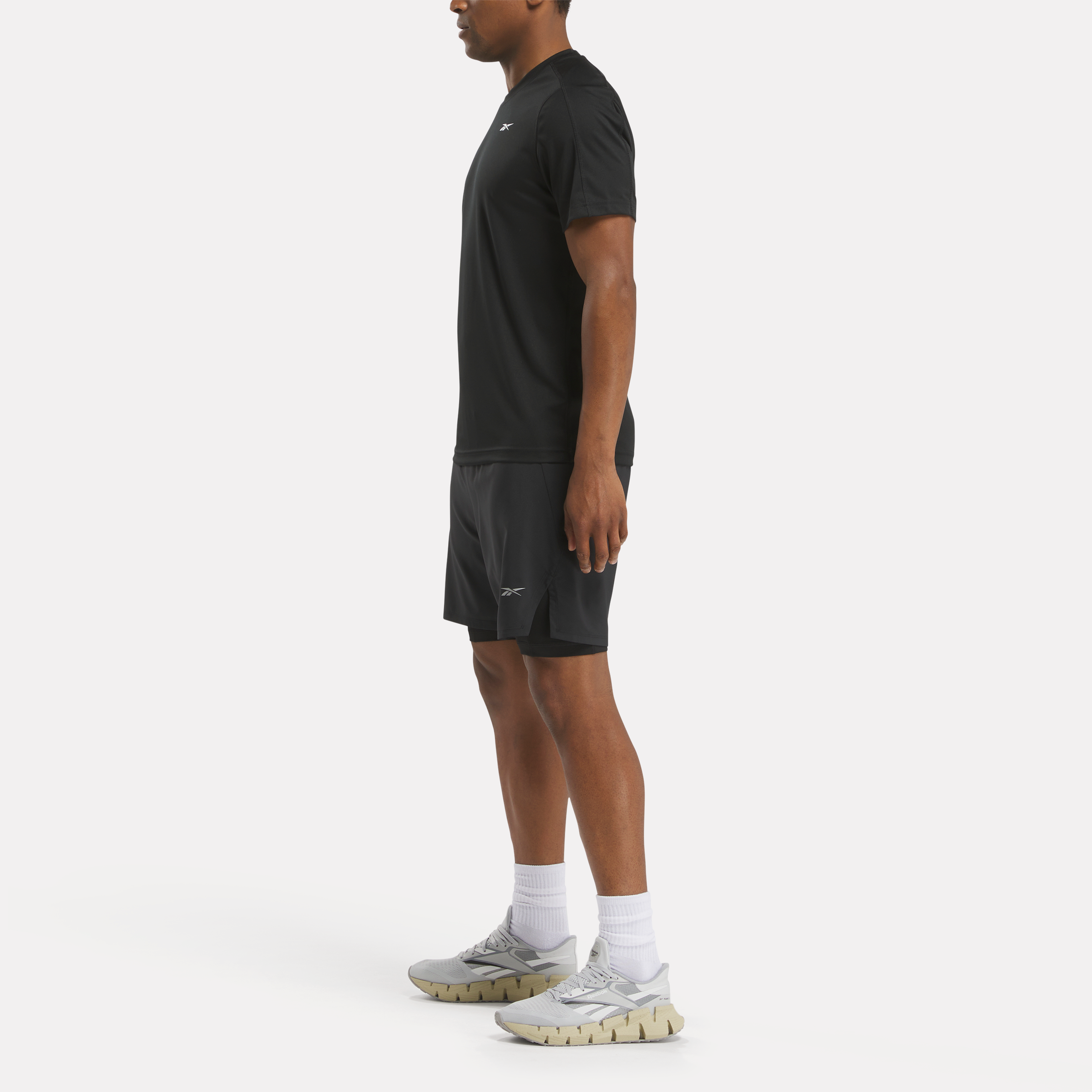 Reebok Shorts »RUNNING 2-1 SHORT/BLACK/SOLAR LIME«, (1 tlg.)