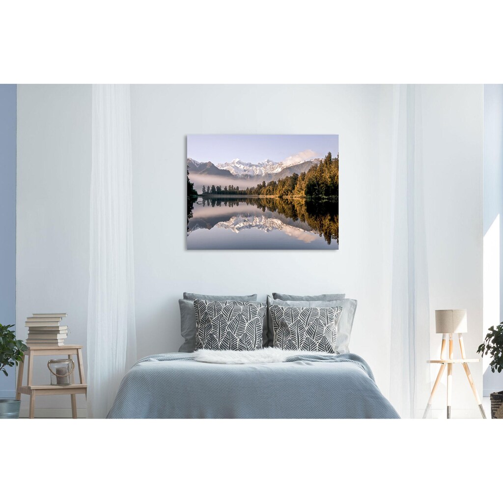 Home affaire Leinwandbild »New Zealand - Neuseeland«, Natur-Wald-Berge-Landschaft