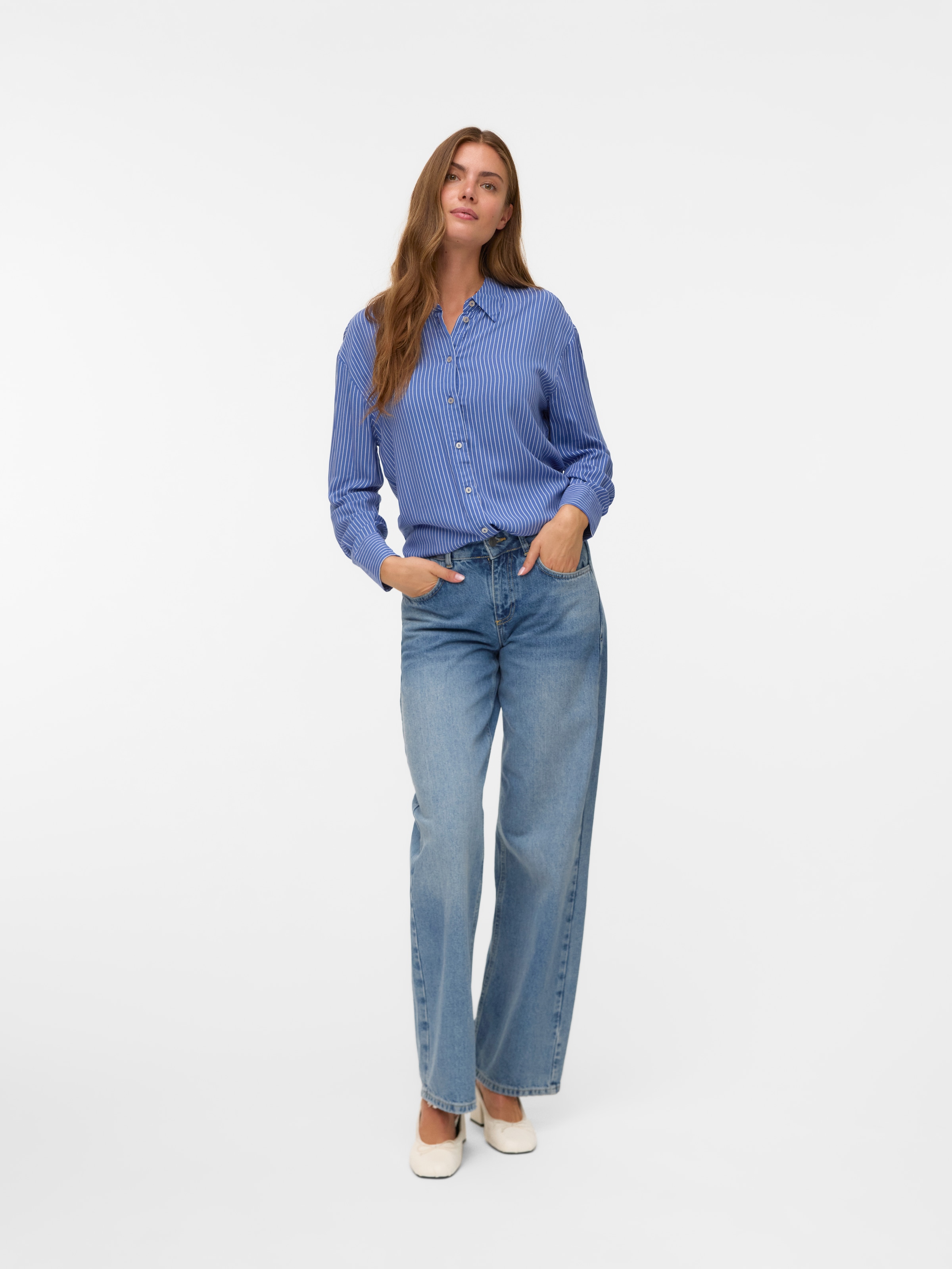 Vero Moda Langarmbluse »VMALICE LS SHIRT WVN GA NOOS«