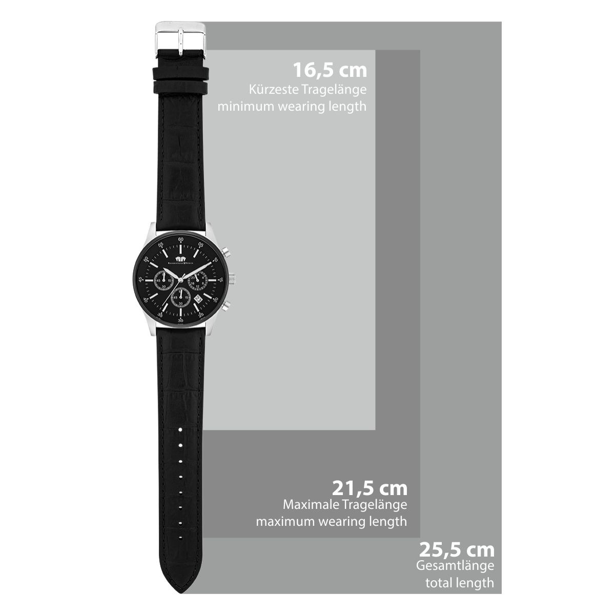 Rhodenwald & Söhne Chronograph »Goodwill T418«, (1 tlg.), aus Edelstahl