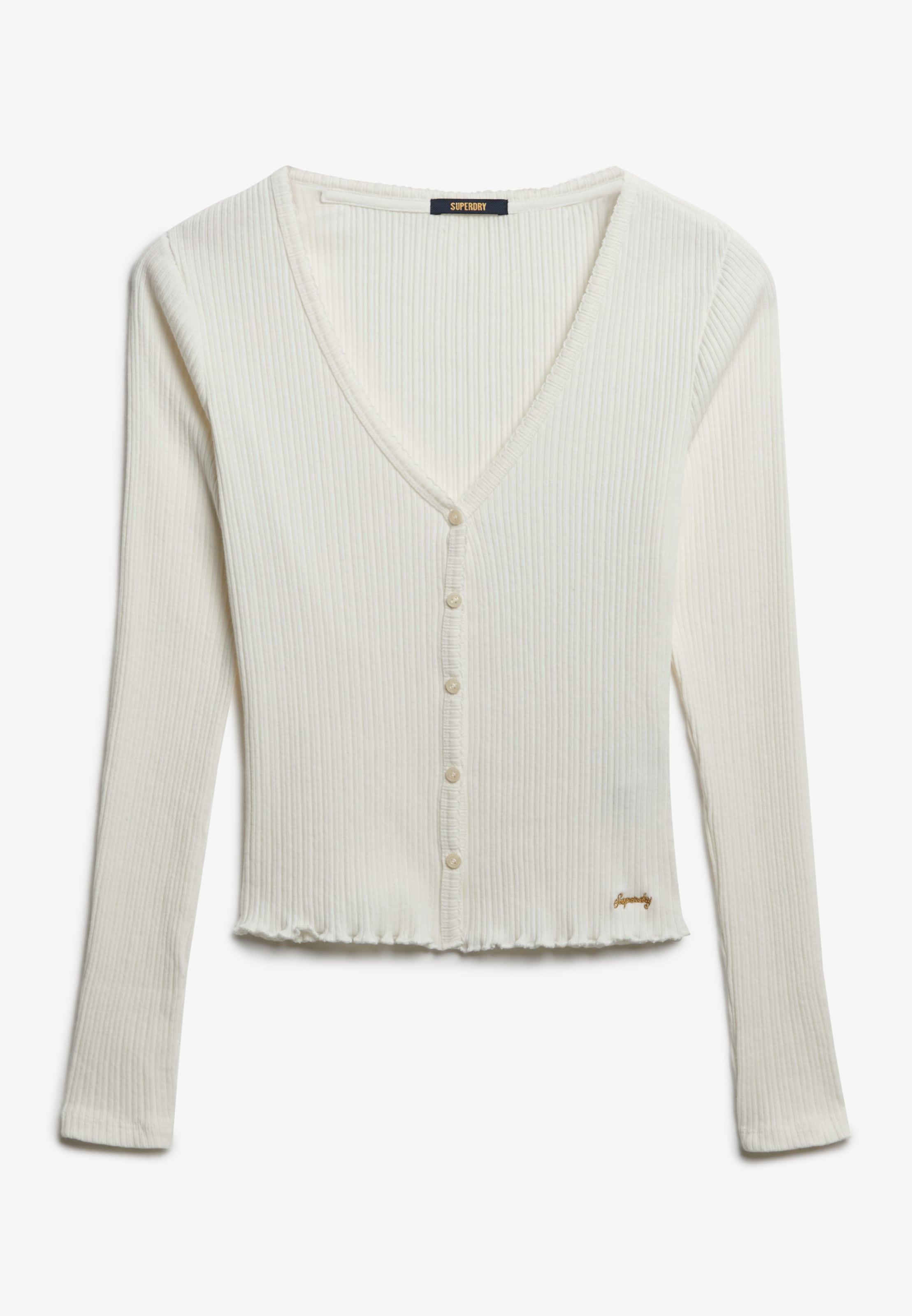 Superdry Langarmshirt »ESSENTIAL BUTTON THRU LS TOP«