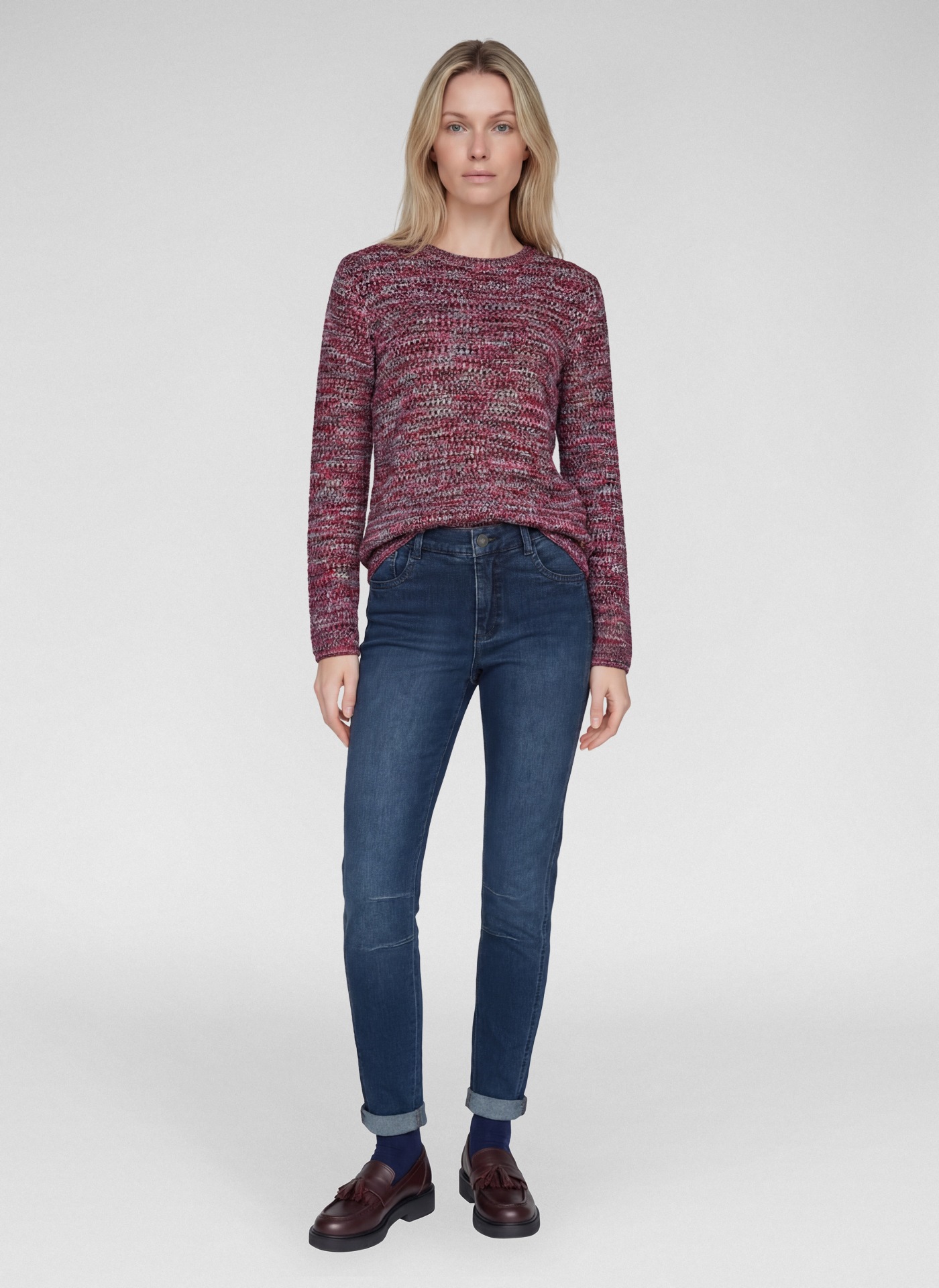 Rabe Strickpullover in melierter Optik