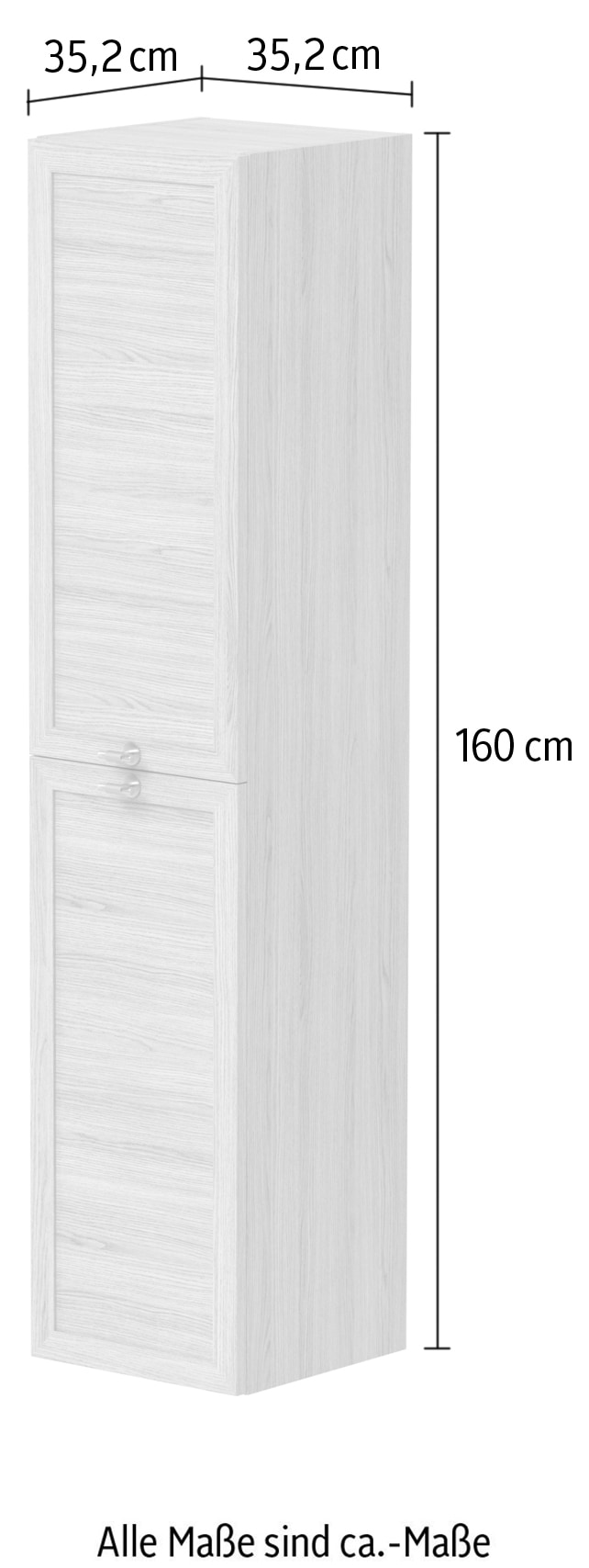 welltime Hochschrank »Rustic«, Höhe 160 cm, mit Soft-Close-Funktion, FSC®-zertifiziert