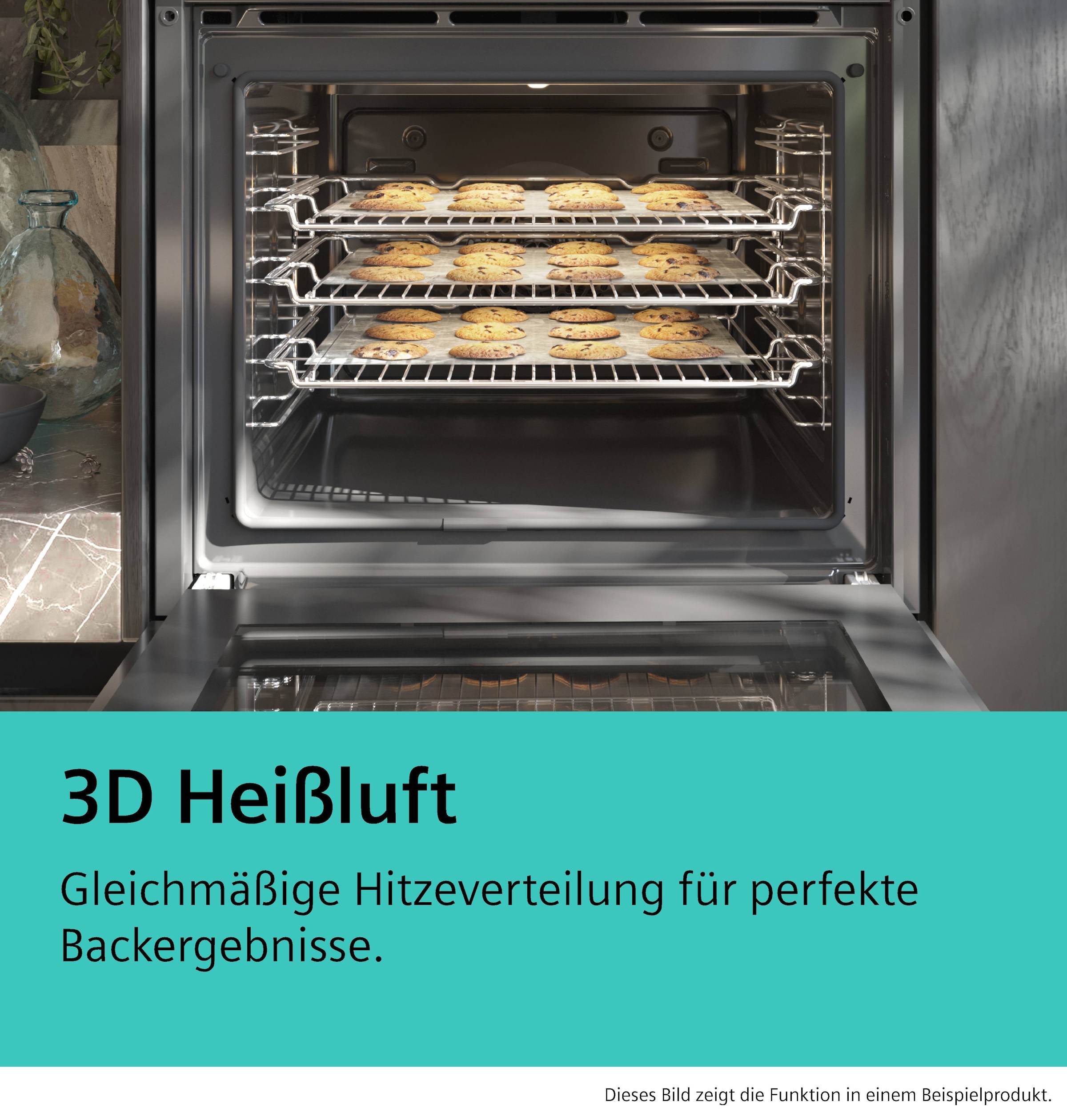 SIEMENS Pyrolyse Backofen iQ300 »HB572ABS3« mit Teleskopauszug nachrüstbar mit Pyrolyse-Selbstreinigung Air Fry Funktion für knusprige Ergebnisse & Selbstreinigungsfunktion
