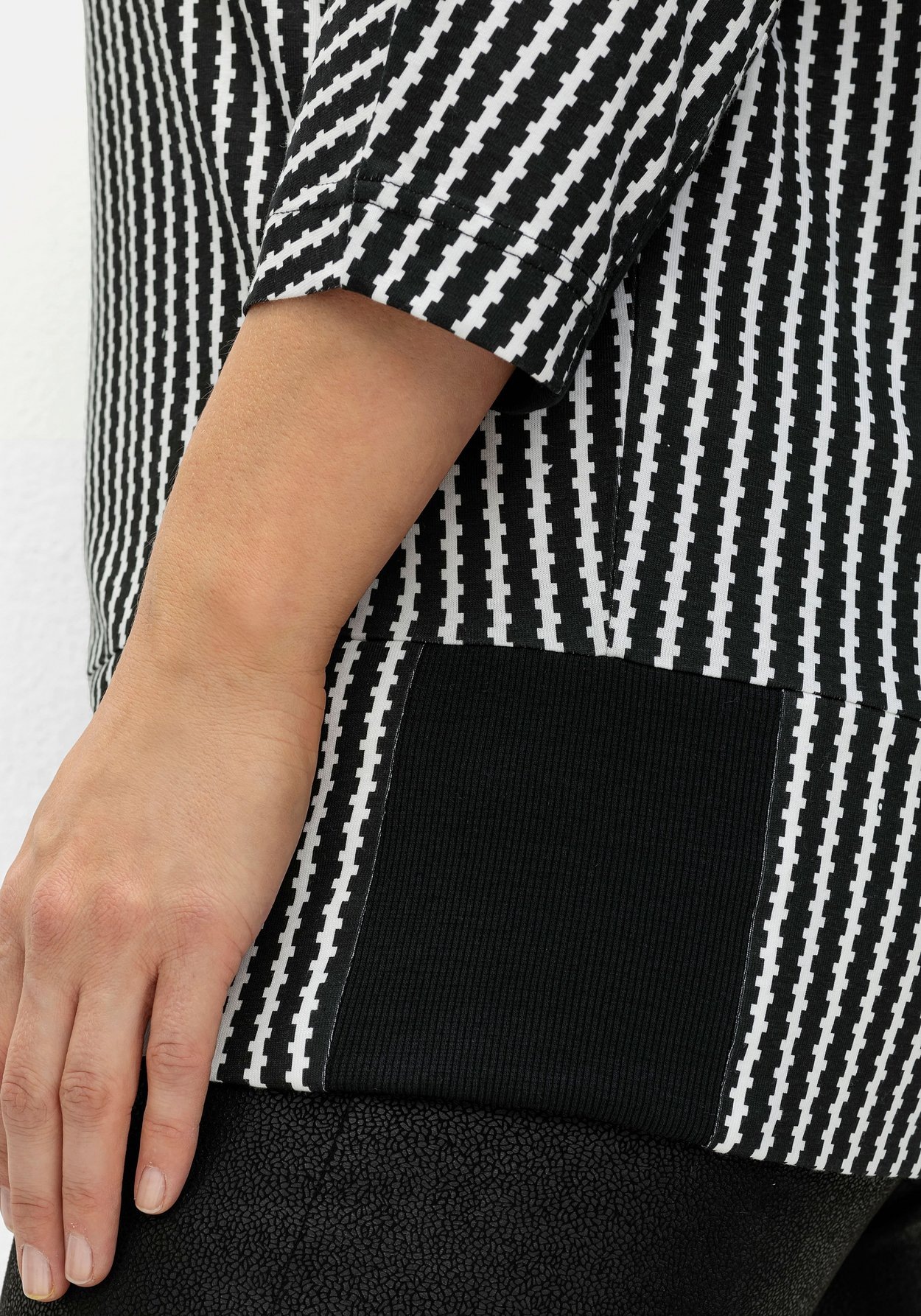 Sheego 3/4-Arm-Shirt »Gestreiftes Shirt mit Fledermausärmeln«