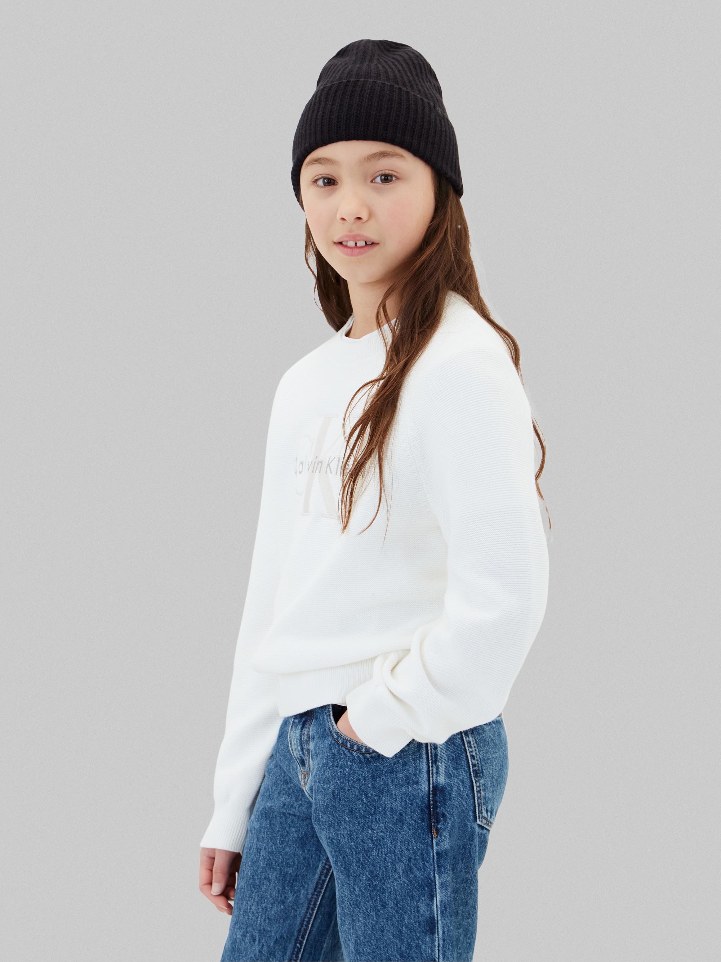 Calvin Klein Jeans Beanie mit Monogramm-Label