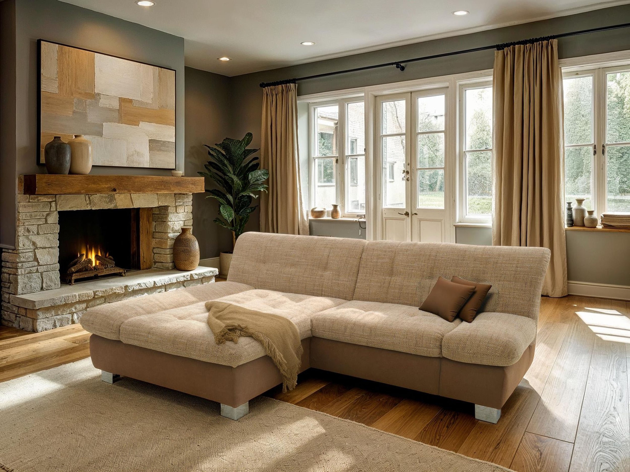 DOMO collection Ecksofa »100031 kompakte Stellmaße, komfortabel und bequem, L-Form« wahlweise mit Bettfunktion und Armteilverstellung. Breite 234 cm