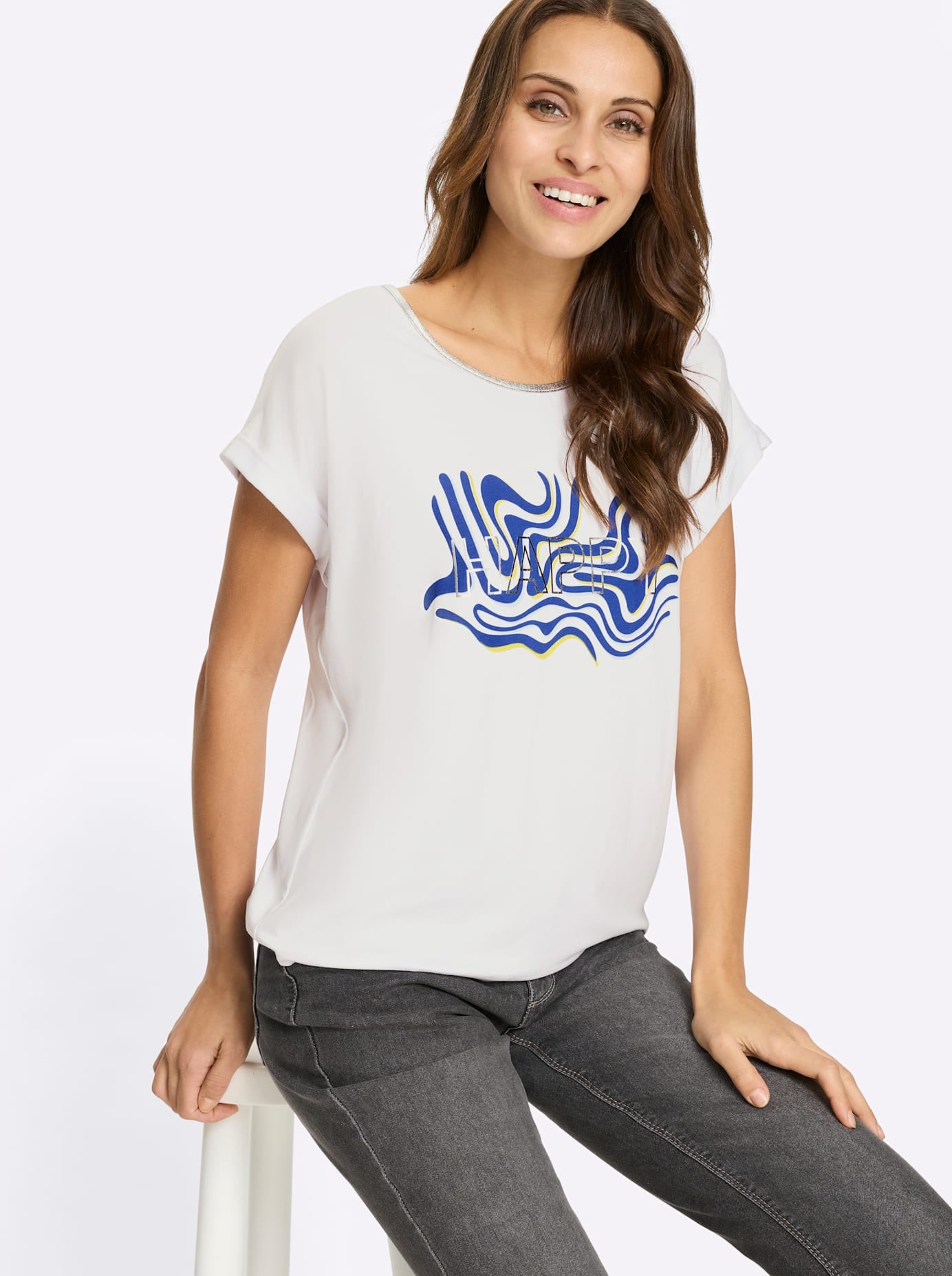 Inspirationen Rundhalsshirt »Kurzarm-Shirt« 1 tlg.