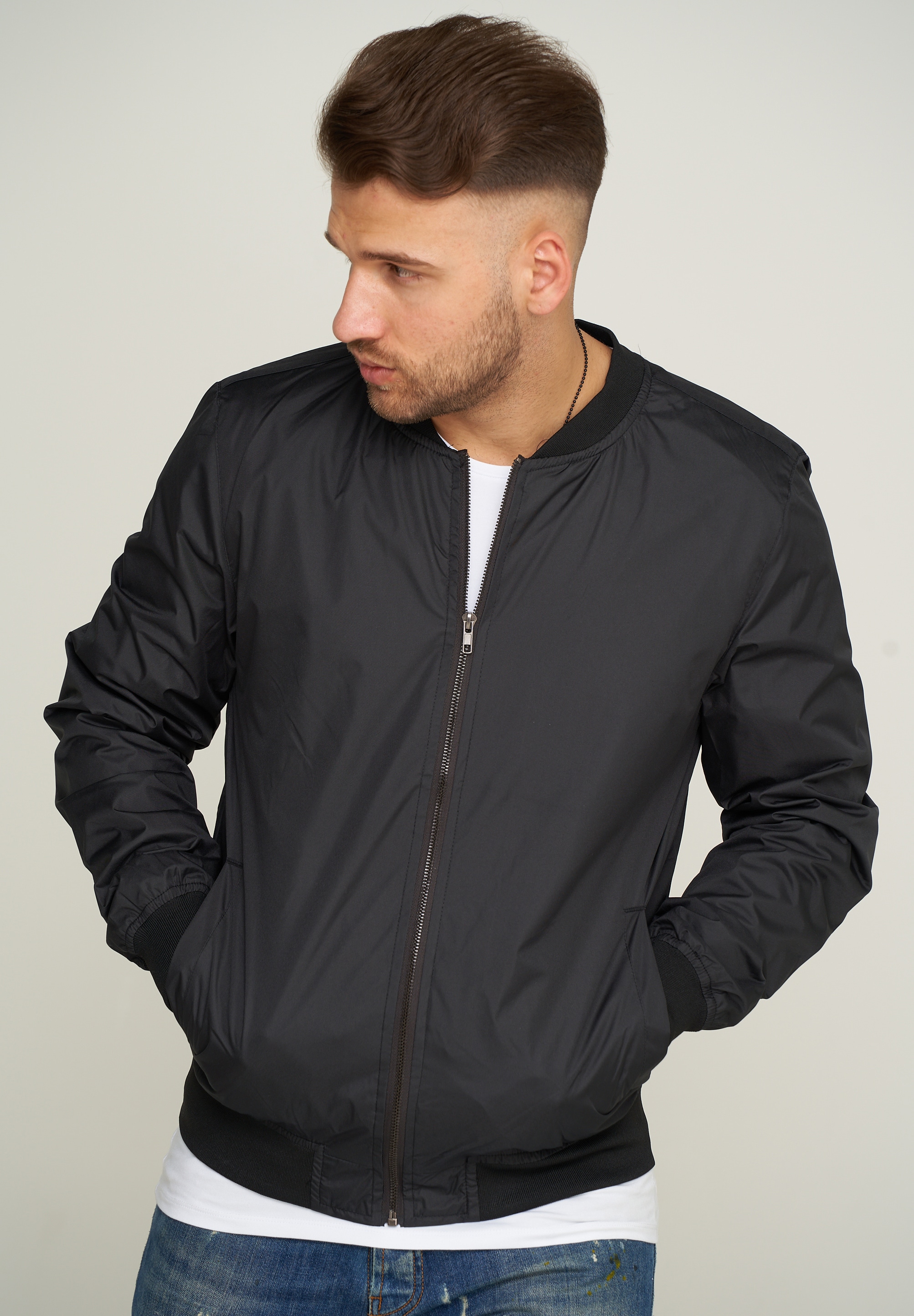 SOULSTAR Blouson »mit Baseball-Kragen leichte Sommerjacke« Herren Blousonjacke leichte Bomberjacke Übergangsjacke